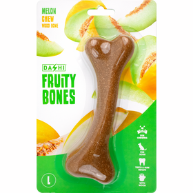 Snack para C&atilde;o Osso Mordedor Madeira Fruity Bone Mel&atilde;o L Dashi