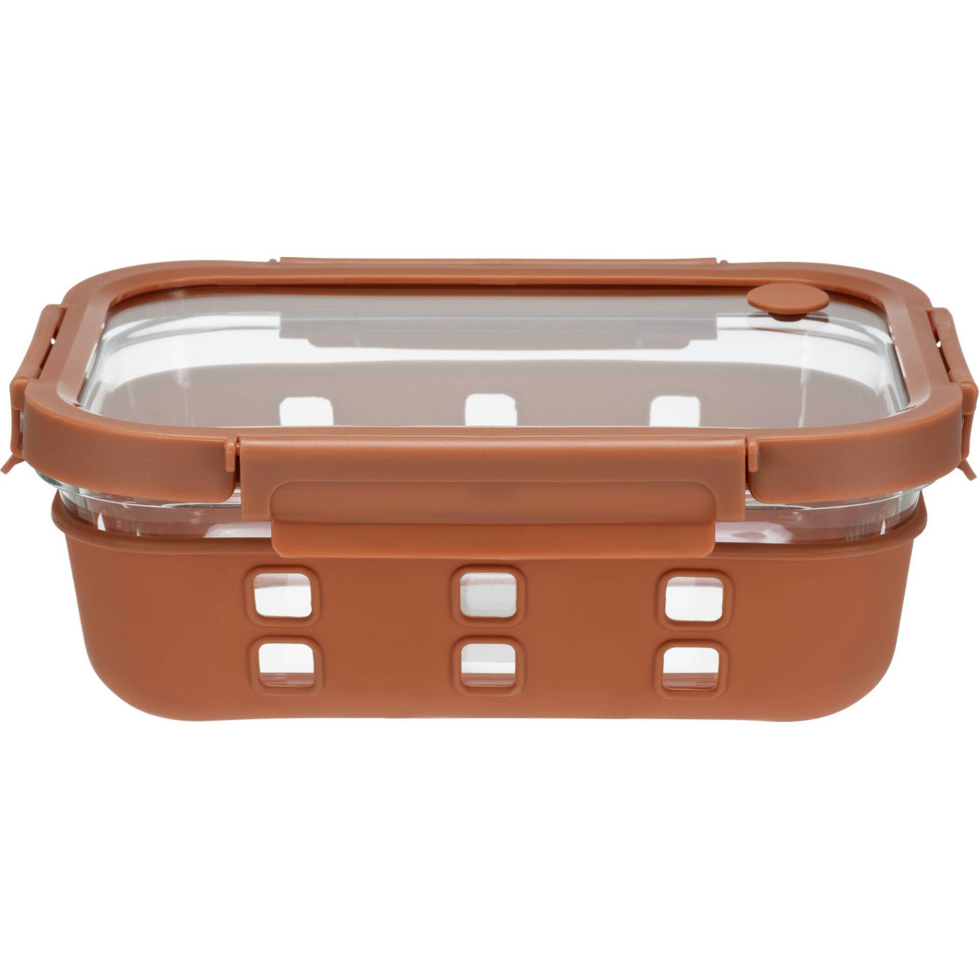 Caixa Herm&eacute;tica 1050ml Vidro e Silicone Tijolo Kasa