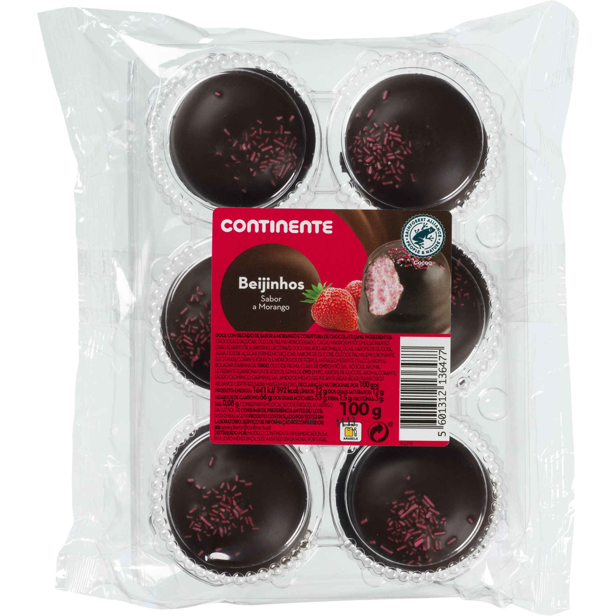 Beijinhos de Chocolate Recheados com Morango Beijinhos de Chocolate Recheados com Morango