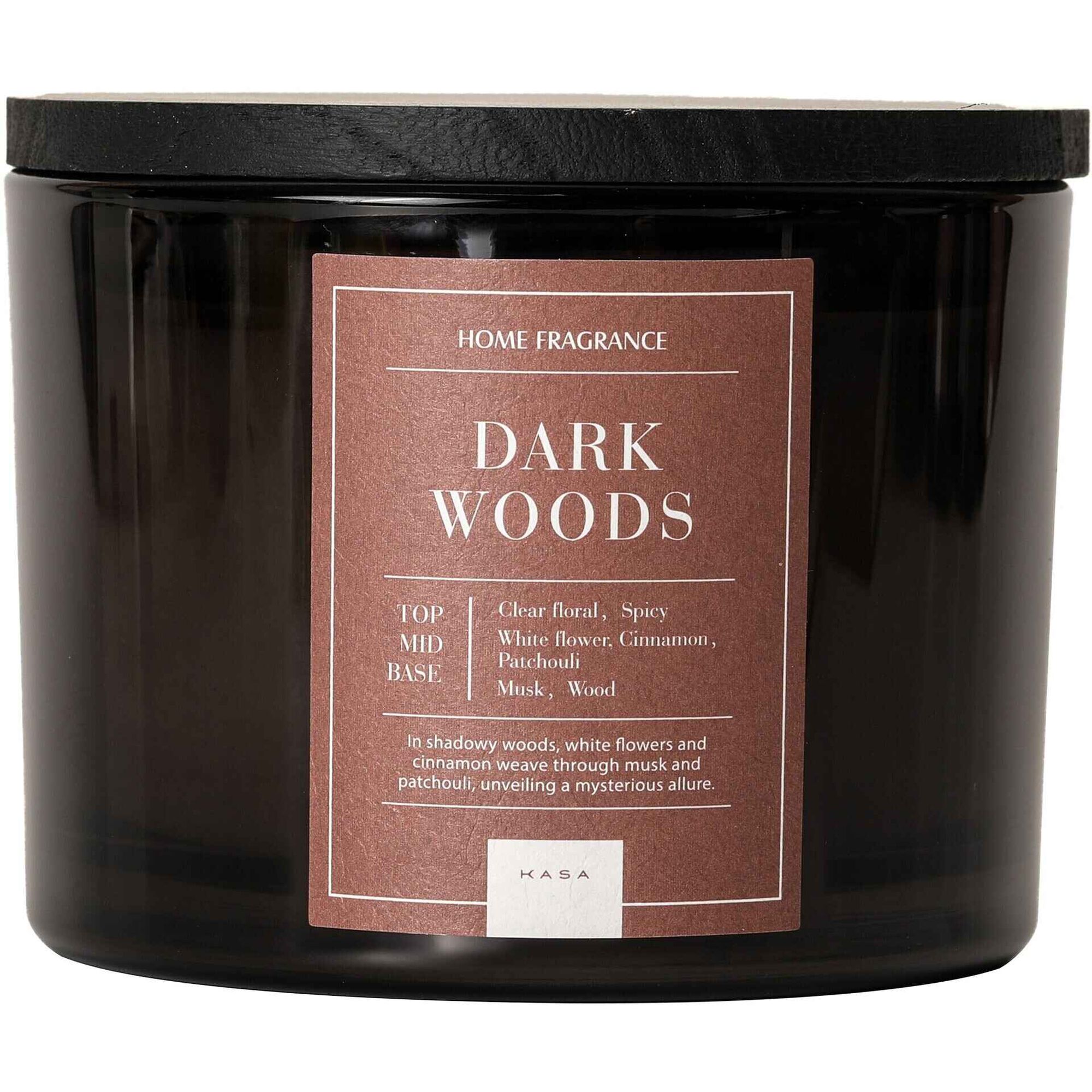 Vela em Copo Tampa Madeira Escura Dark Woods 879g