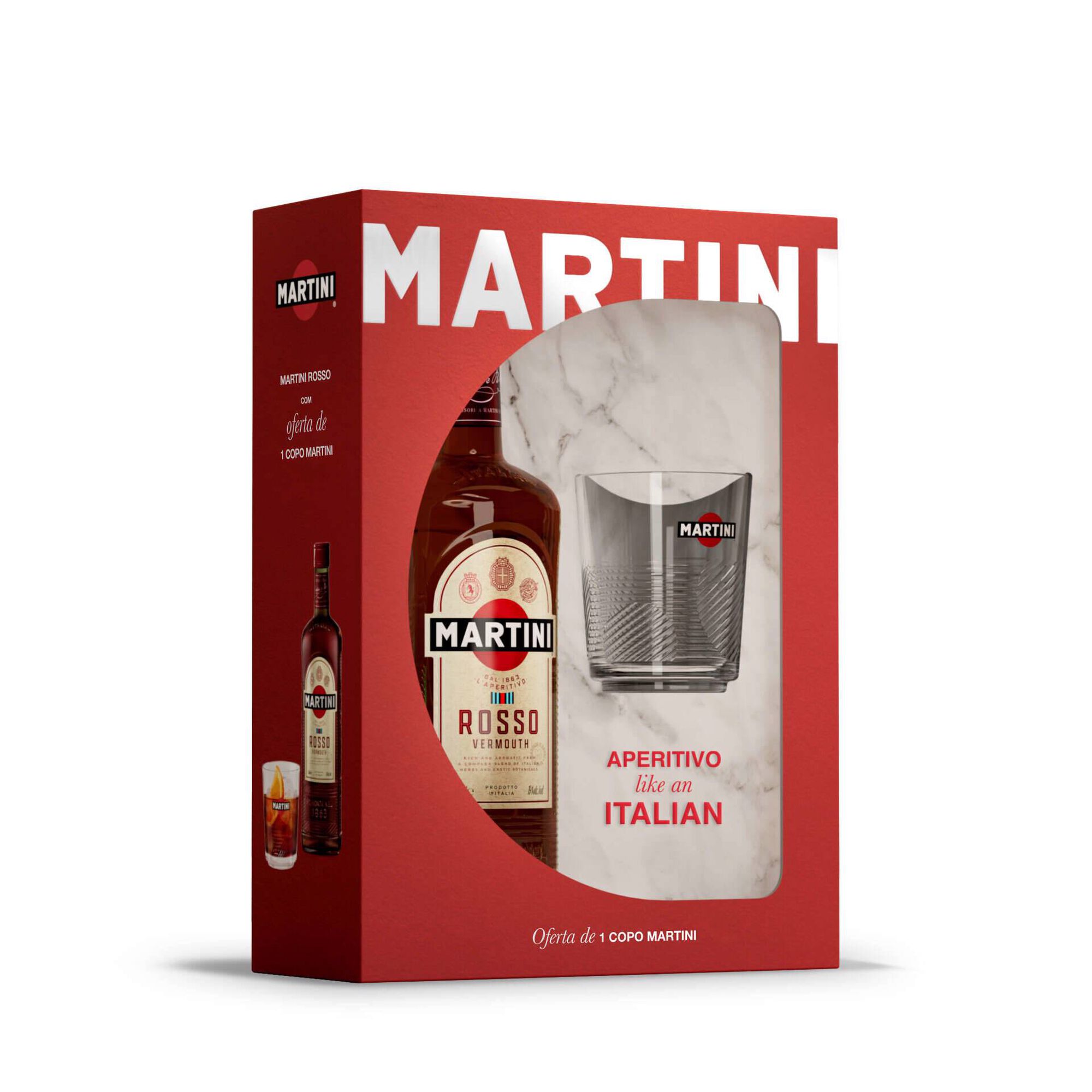 Aperitivo Martini Rosso com Copo