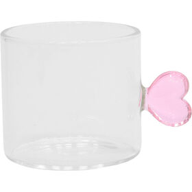 Copo Caf&eacute; 90ml com Asa Cora&ccedil;&atilde;o Rosa Kasa