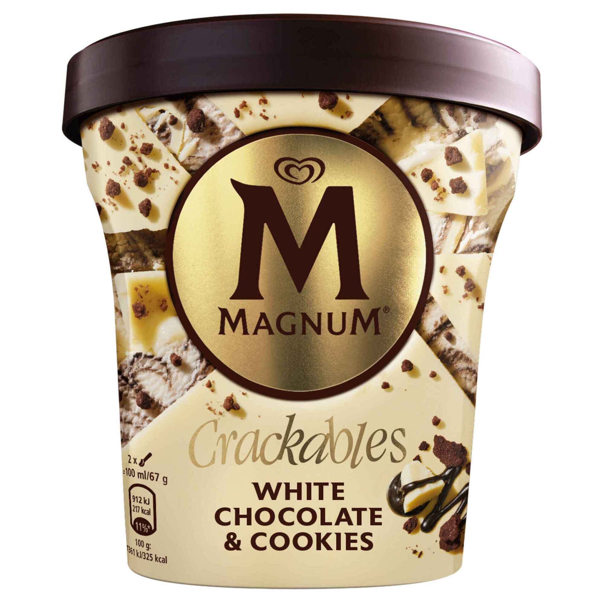 Gelado Chocolate Branco e Cookies Magnum