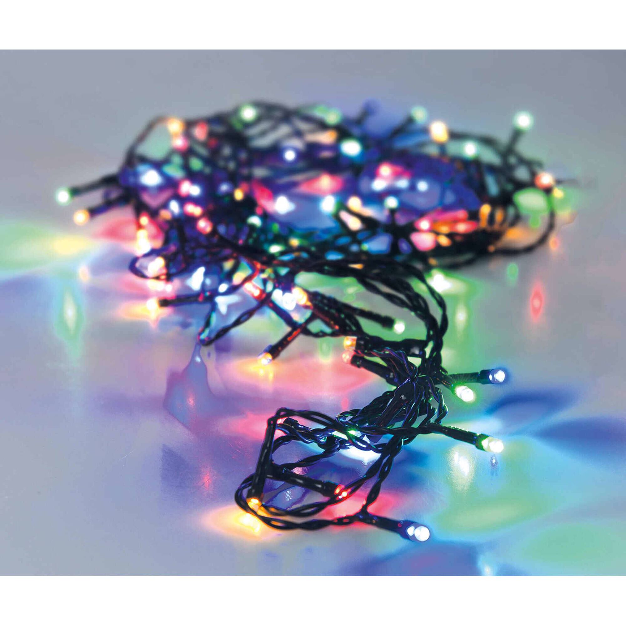 Conjunto 180 Luzes Led Coloridas 8 Fun&ccedil;&otilde;es