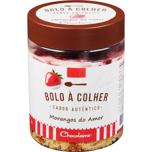 Bolo Morangos do Amor à Colher Chocolame