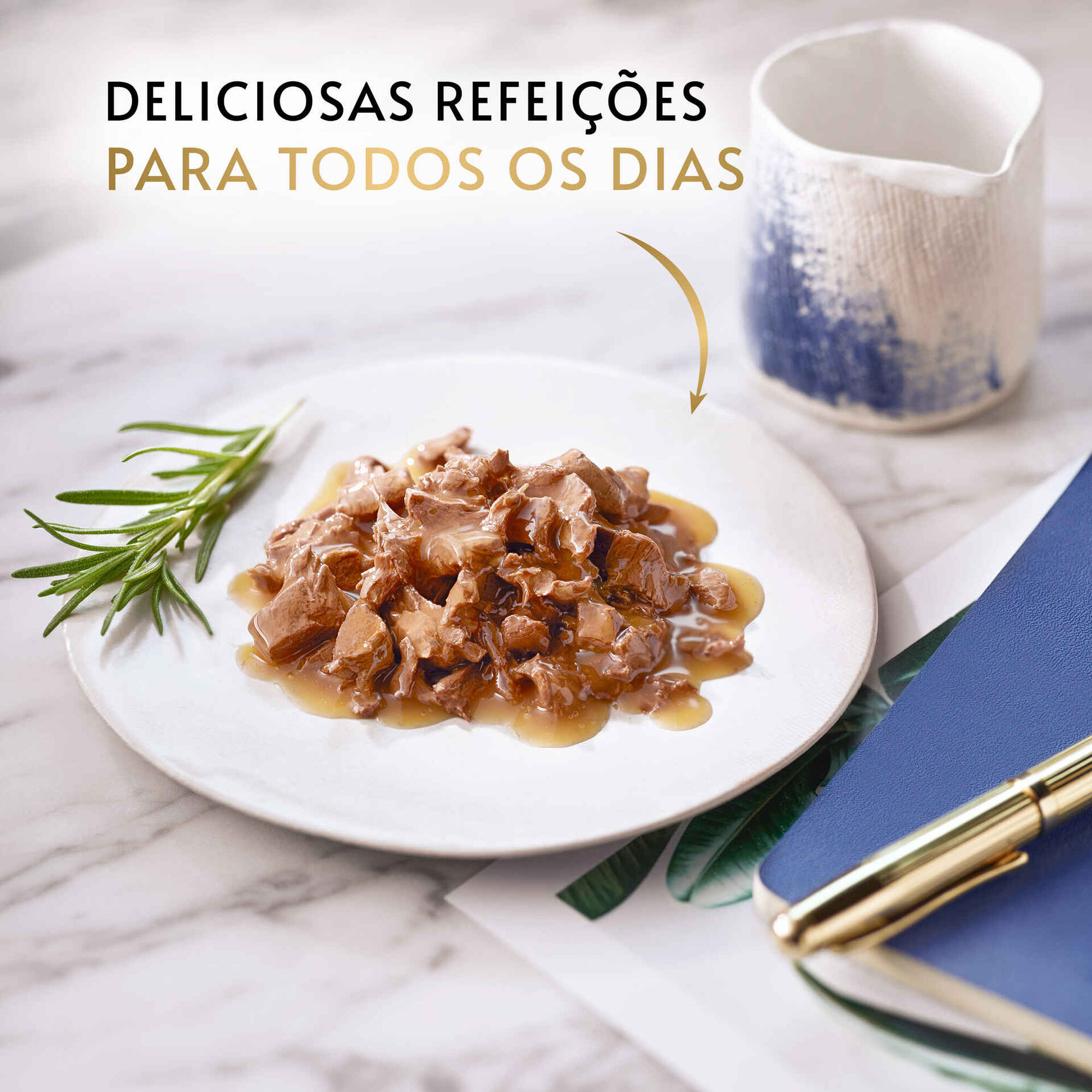 Comida Húmida para Gato Adulto Finos Pedaços em Molho Saquetas