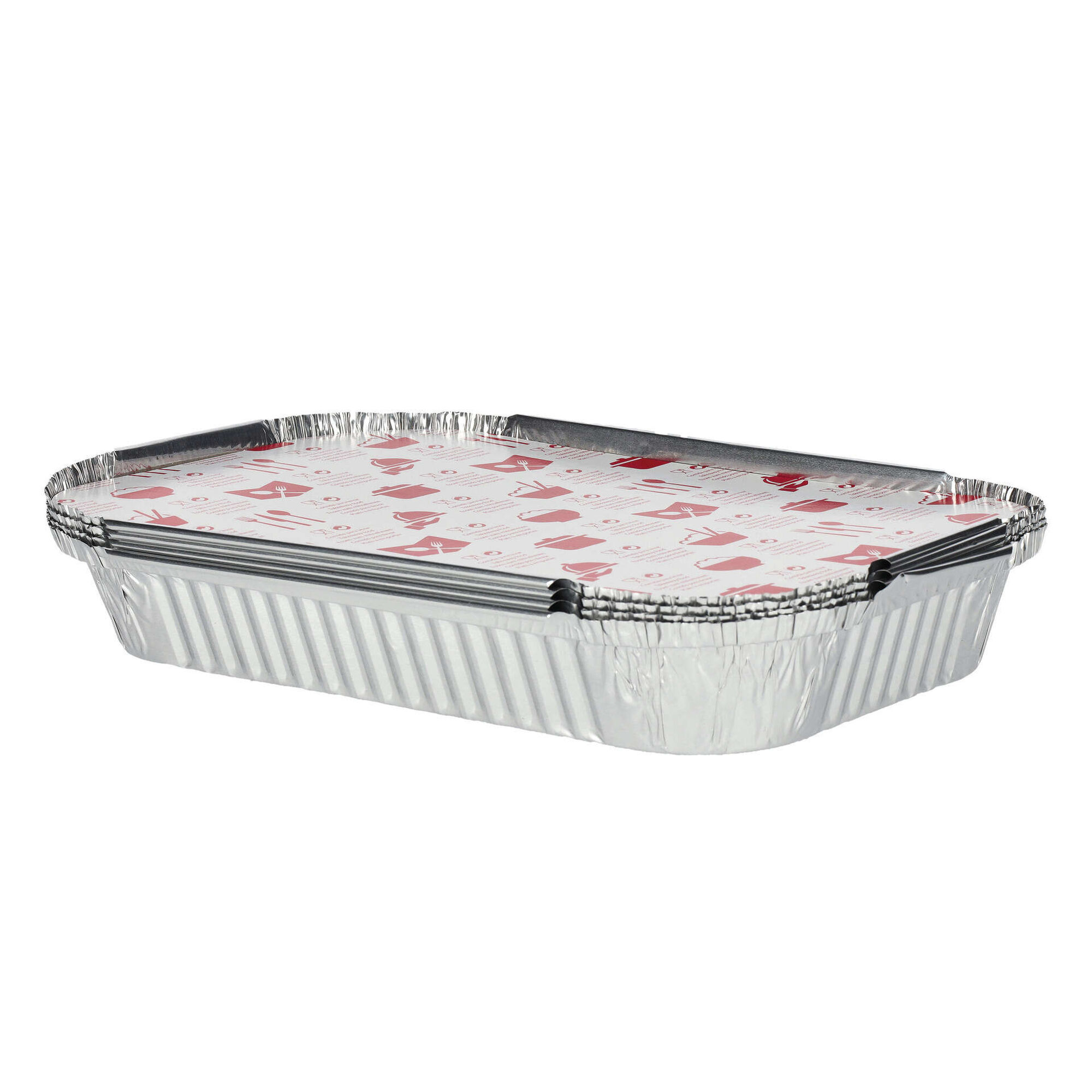 Embalagens com Tampa Alum&iacute;nio Retangulares 28x18cm