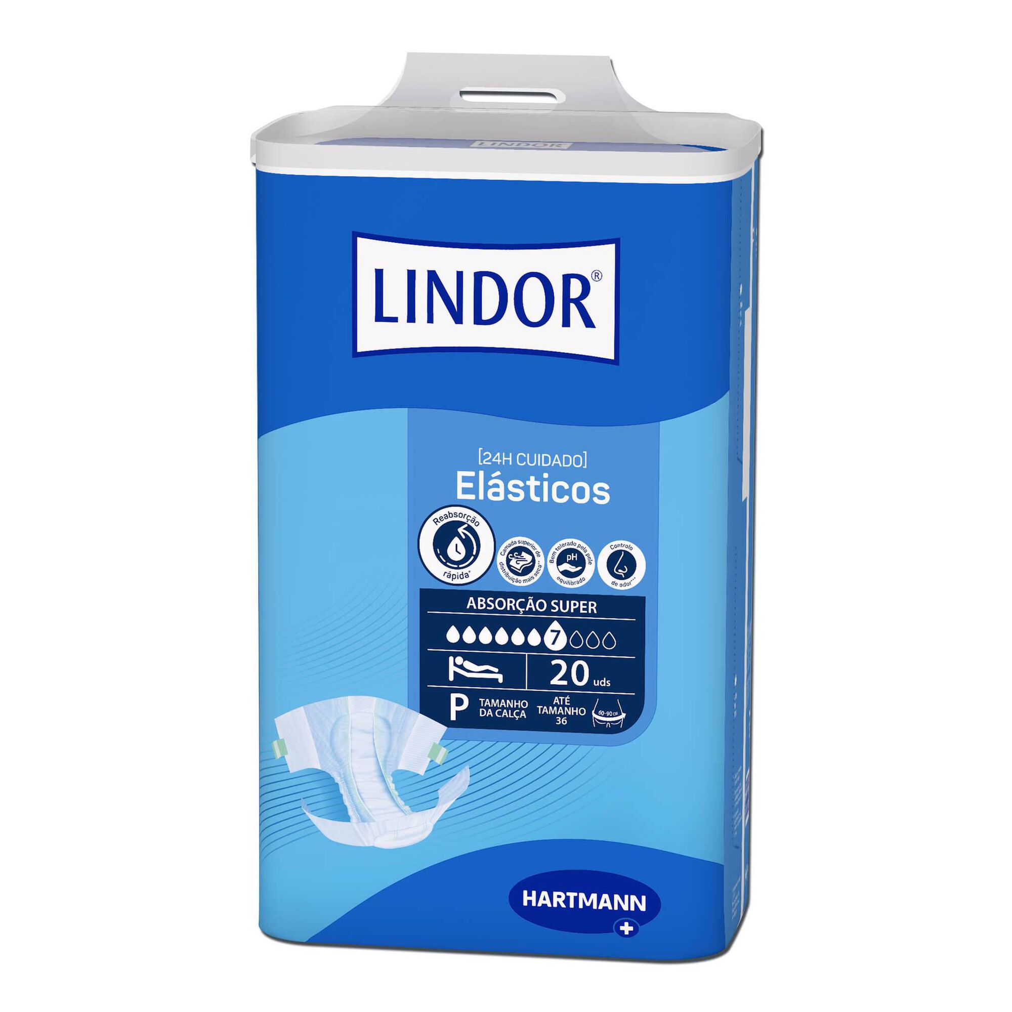 Fraldas Incontinência Elásticos Air Dry Dermo Super S