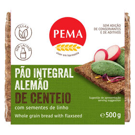 P&atilde;o Alem&atilde;o Integral de Centeio com Sementes de Linho Pema