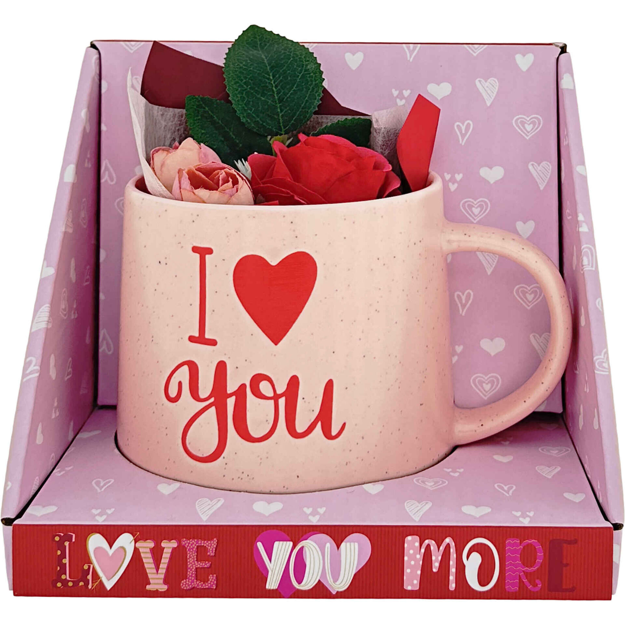 Caneca Flores I Love You Kasa
