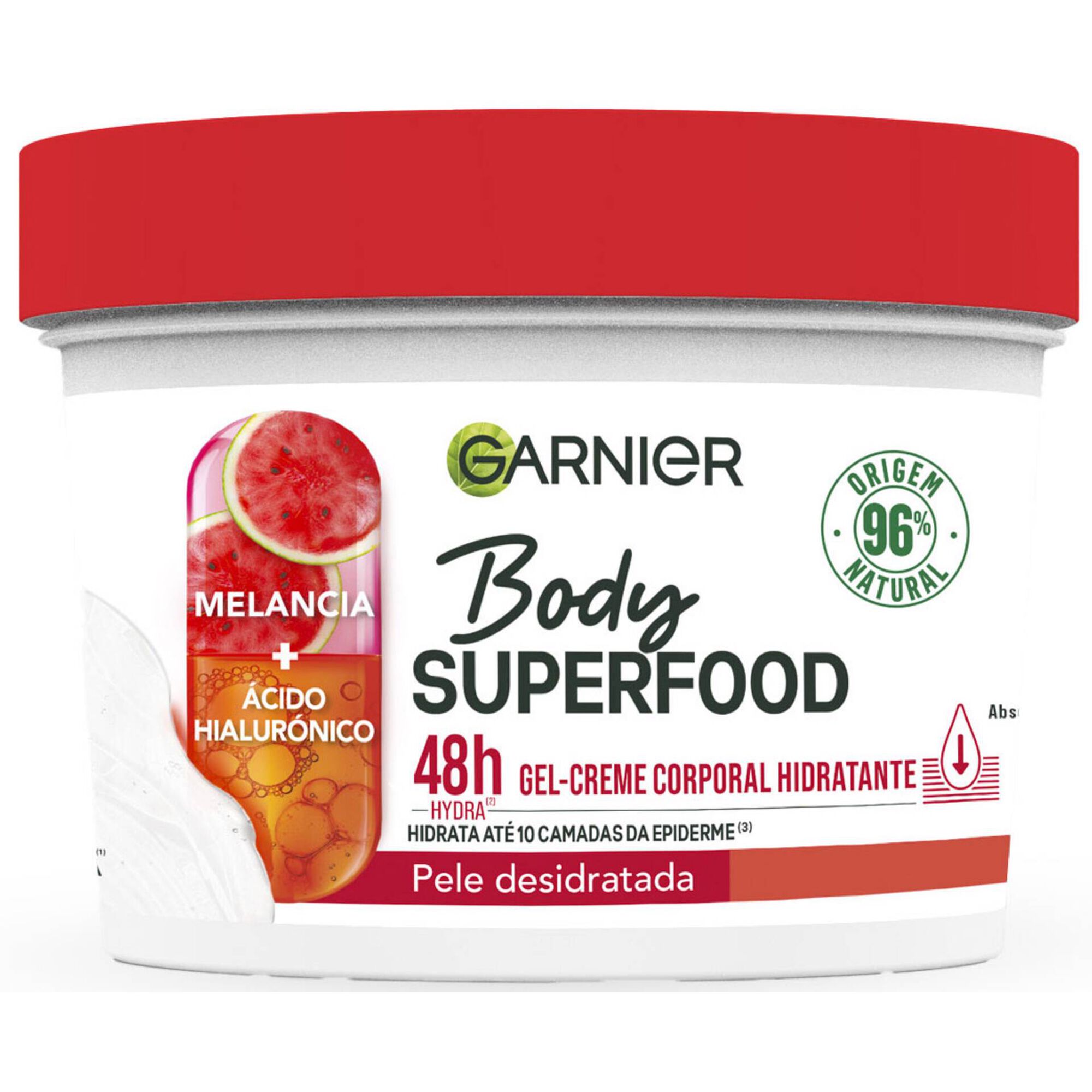 Creme Corpo Hidratante Melancia e &Aacute;cido Hialur&oacute;nico Superfood