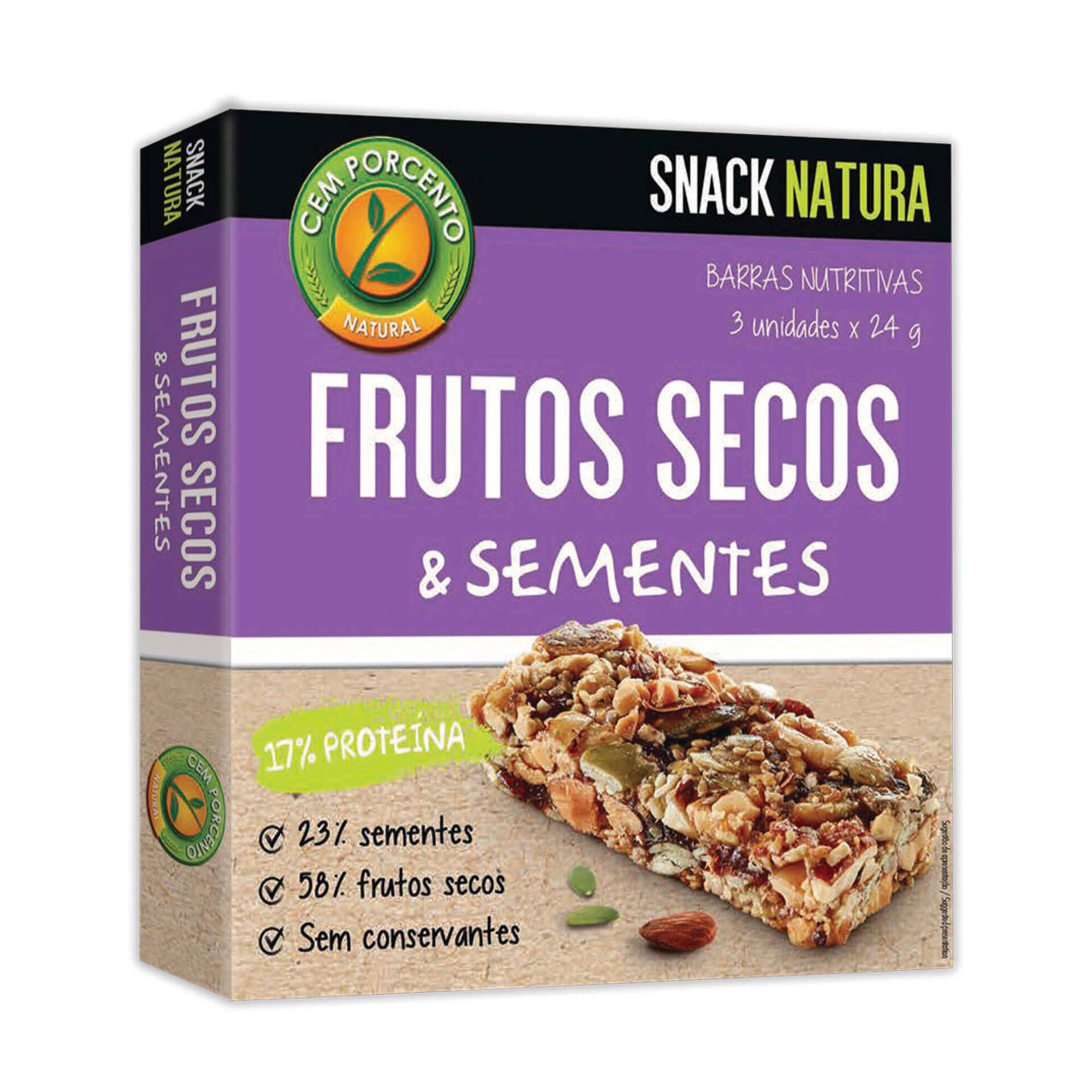 Barras de Cereais de Frutos Secos e Sementes
