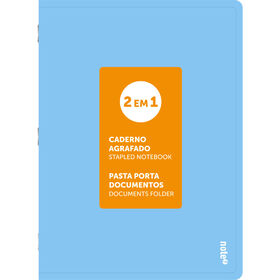 Caderno Agrafado A4 Pautado 2 em 1 Pastel (várias cores)