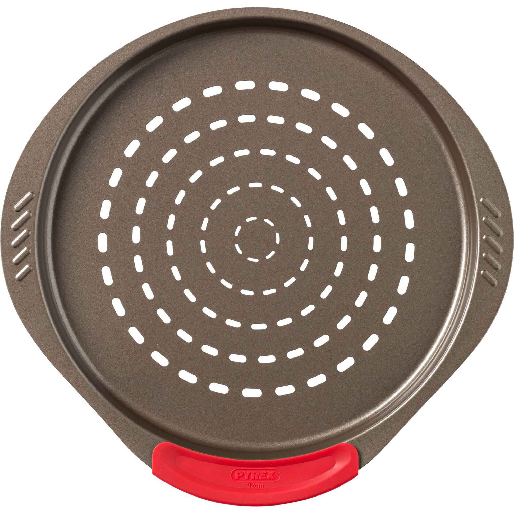Forma Pizza Metal 32cm Castanha Asimetria Pyrex