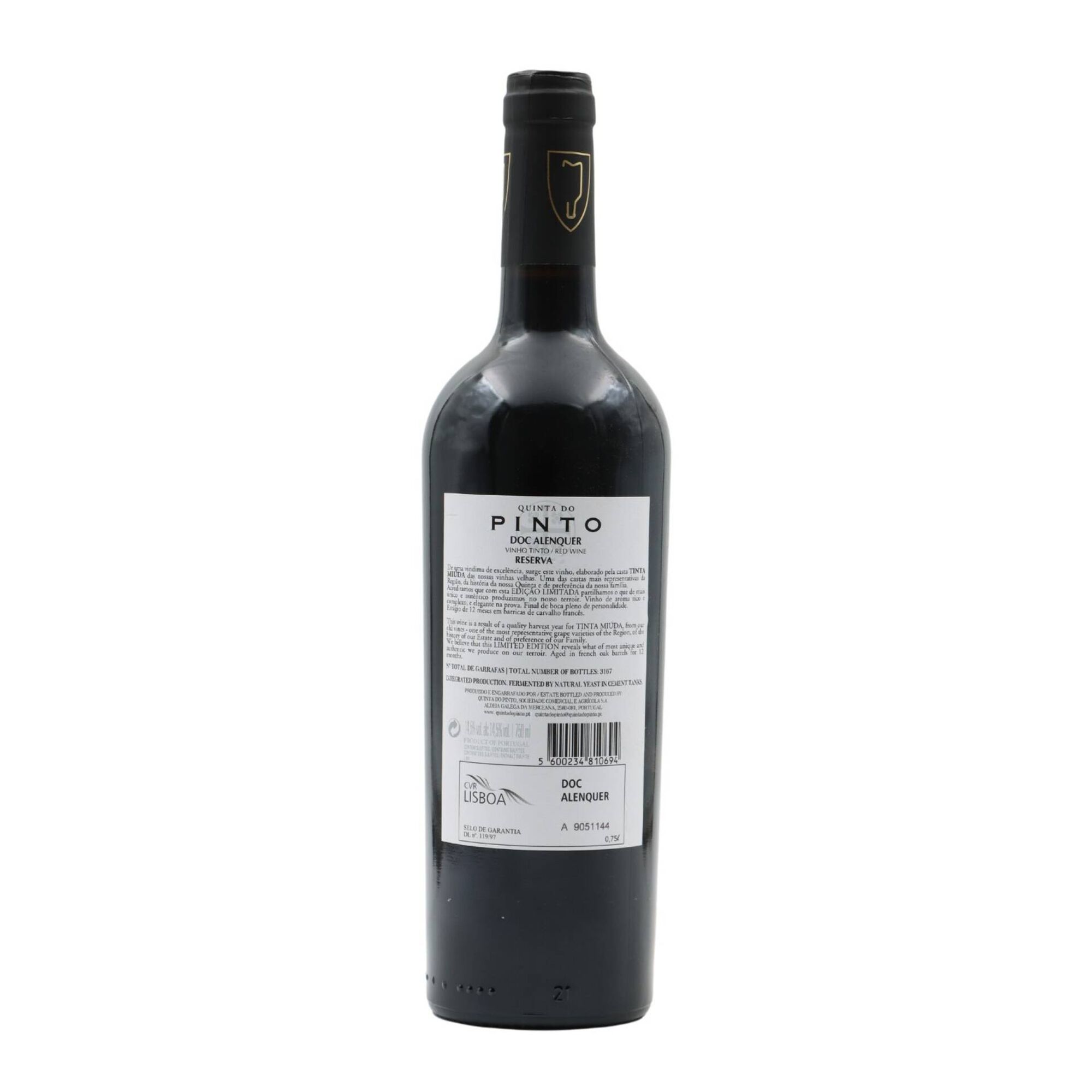 Quinta Do Pinto Limited Edition Tinta Mi&uacute;da Lisboa Vinho Tinto