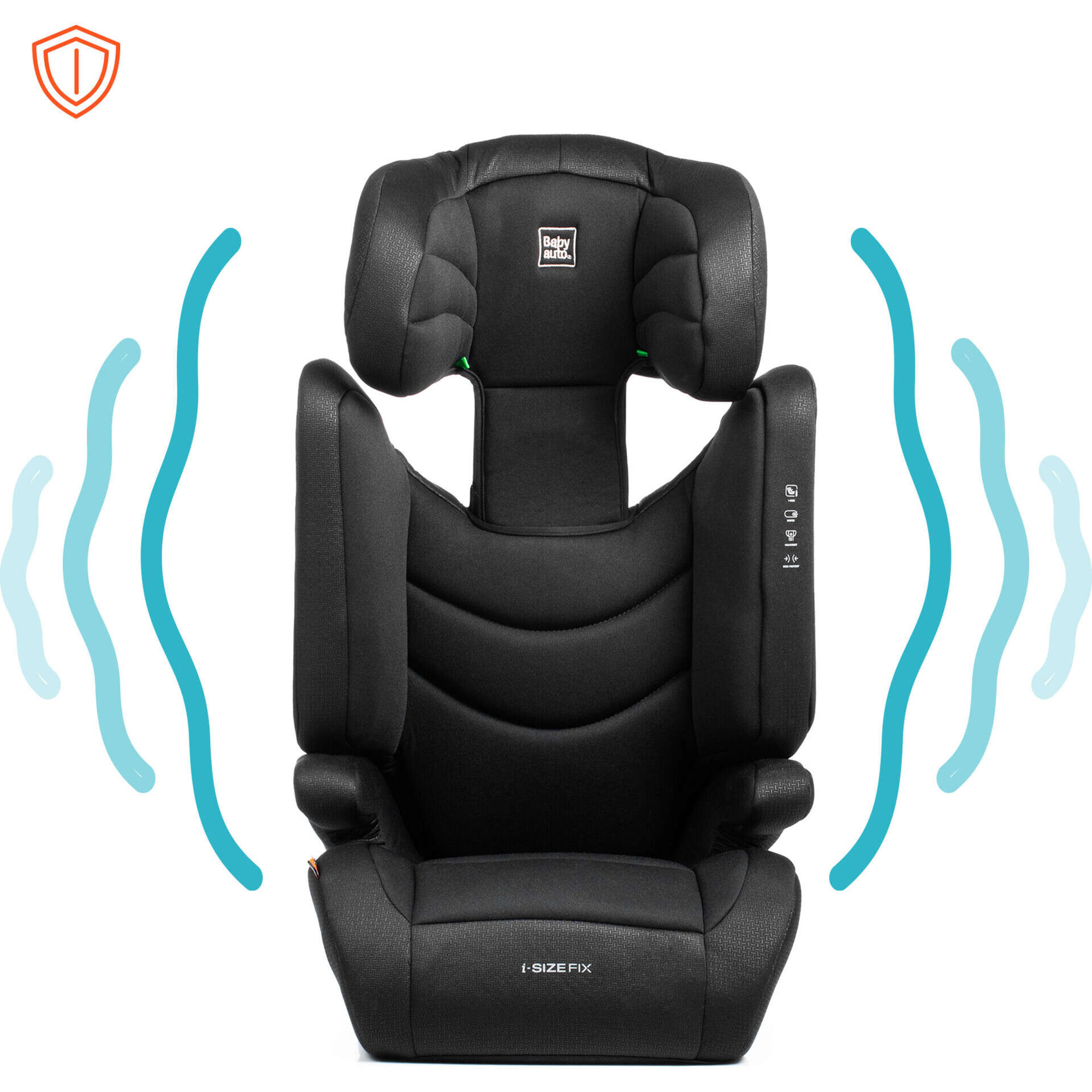 Cadeira Auto I-Size 100-150cm Isofix Jef Fix Preto Babyauto