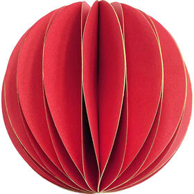 Ornamento Bola Papel 13cm Vermelho