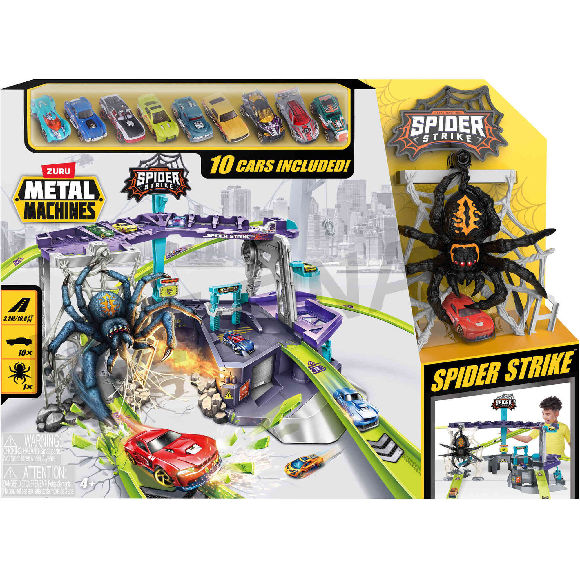 Pista Spider Strike com 10 Carros