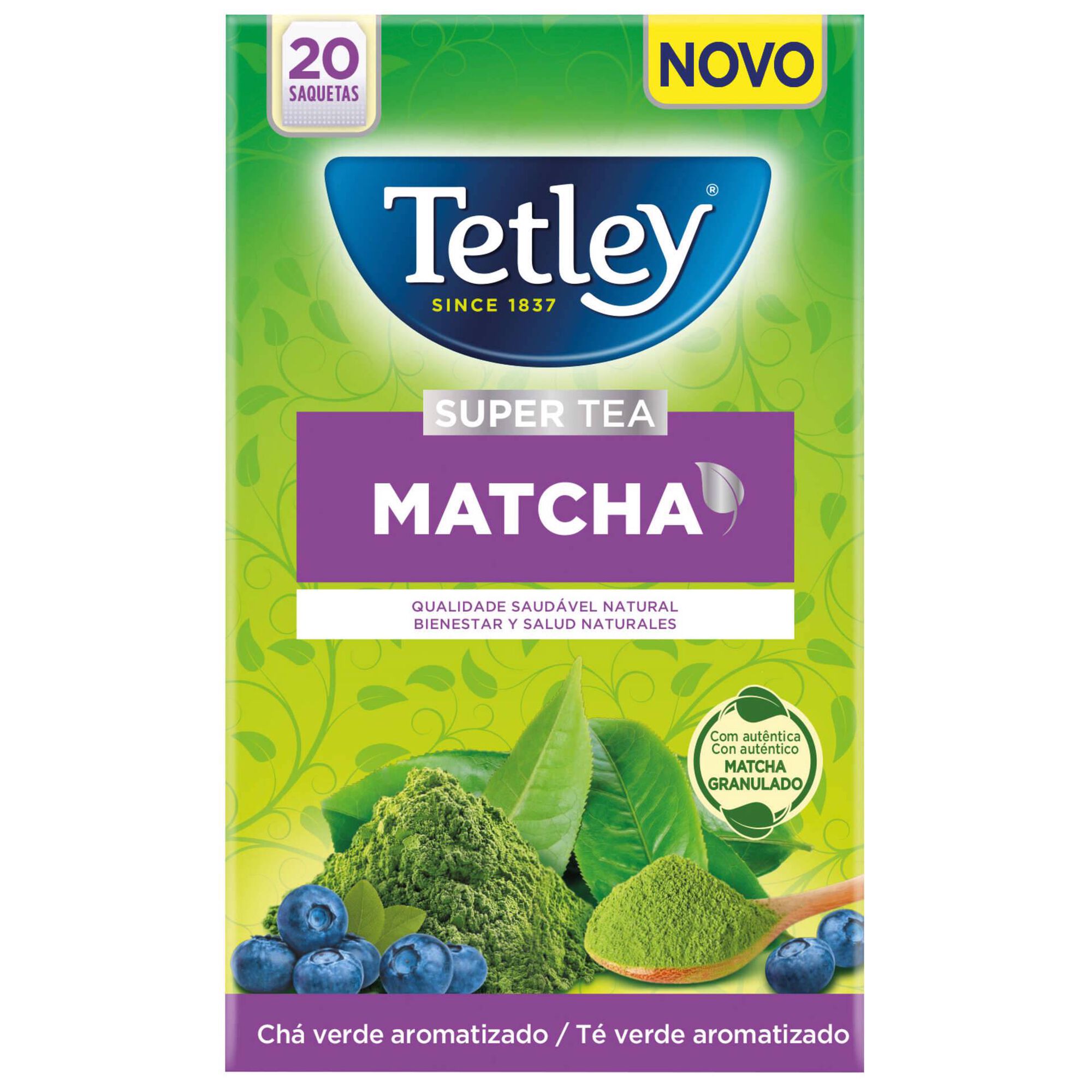 Chá Verde, Mirtilo e Matcha Saquetas