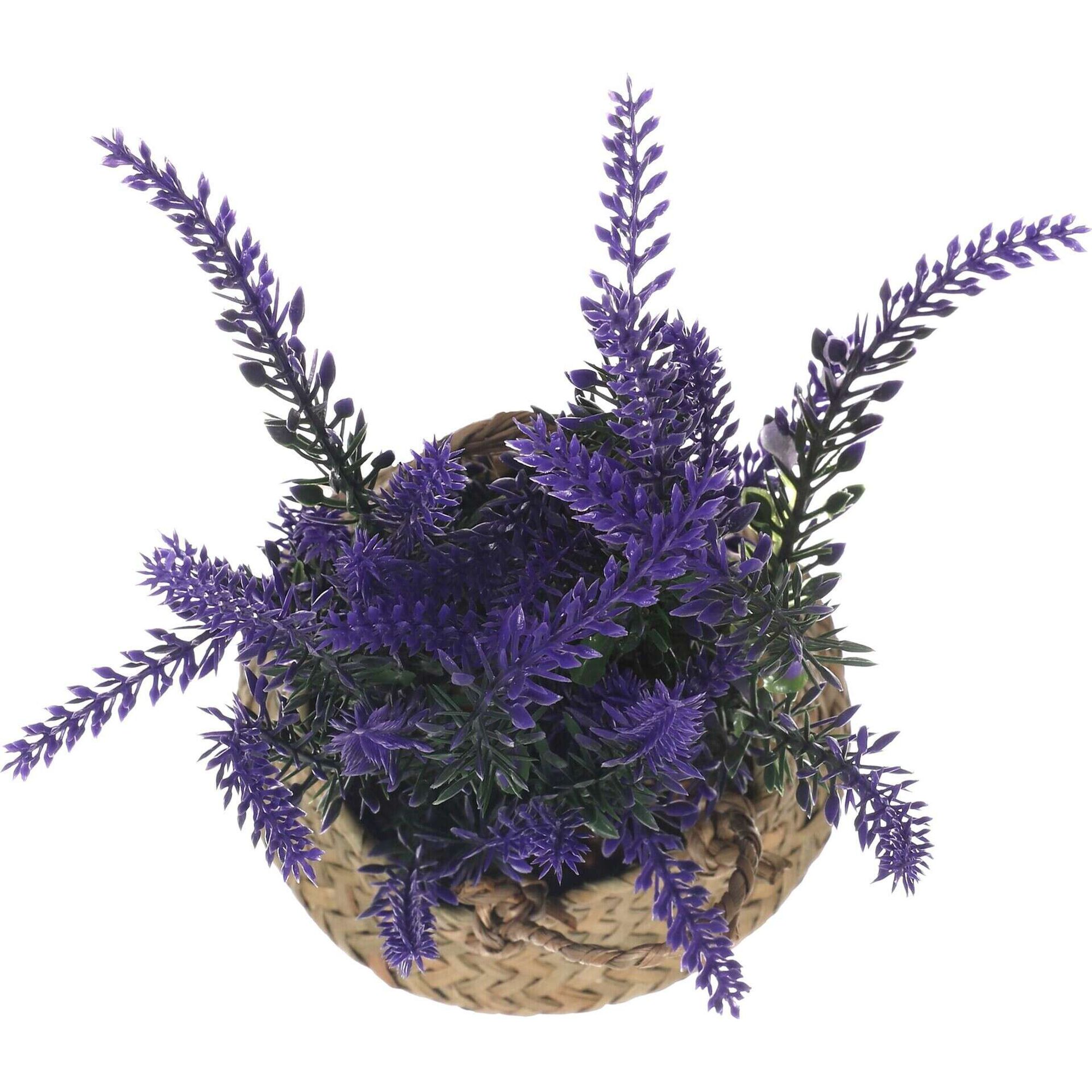 Planta Artificial Lavanda com Cesto com Asas