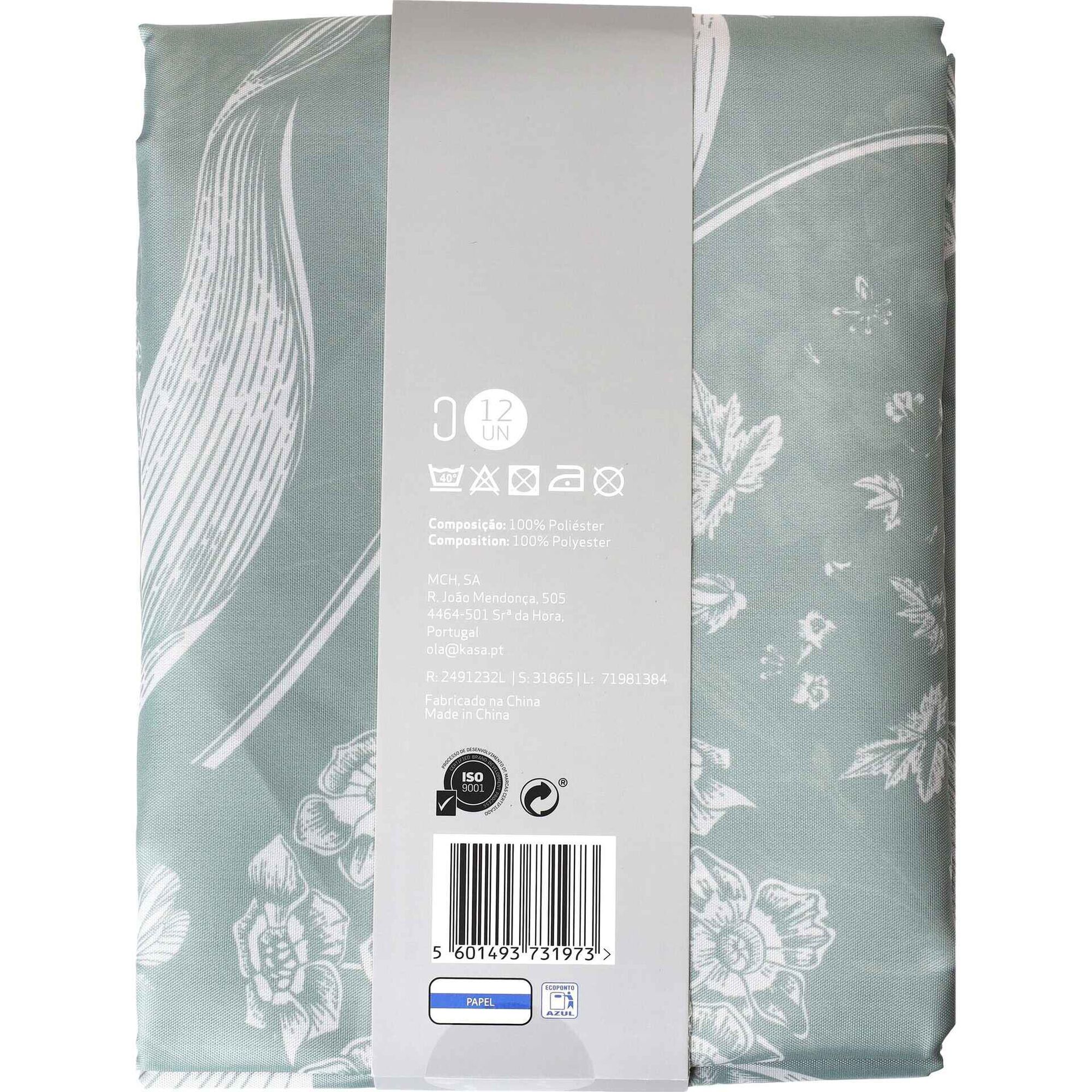 Cortina de Banho Poliéster 200x180cm Verde