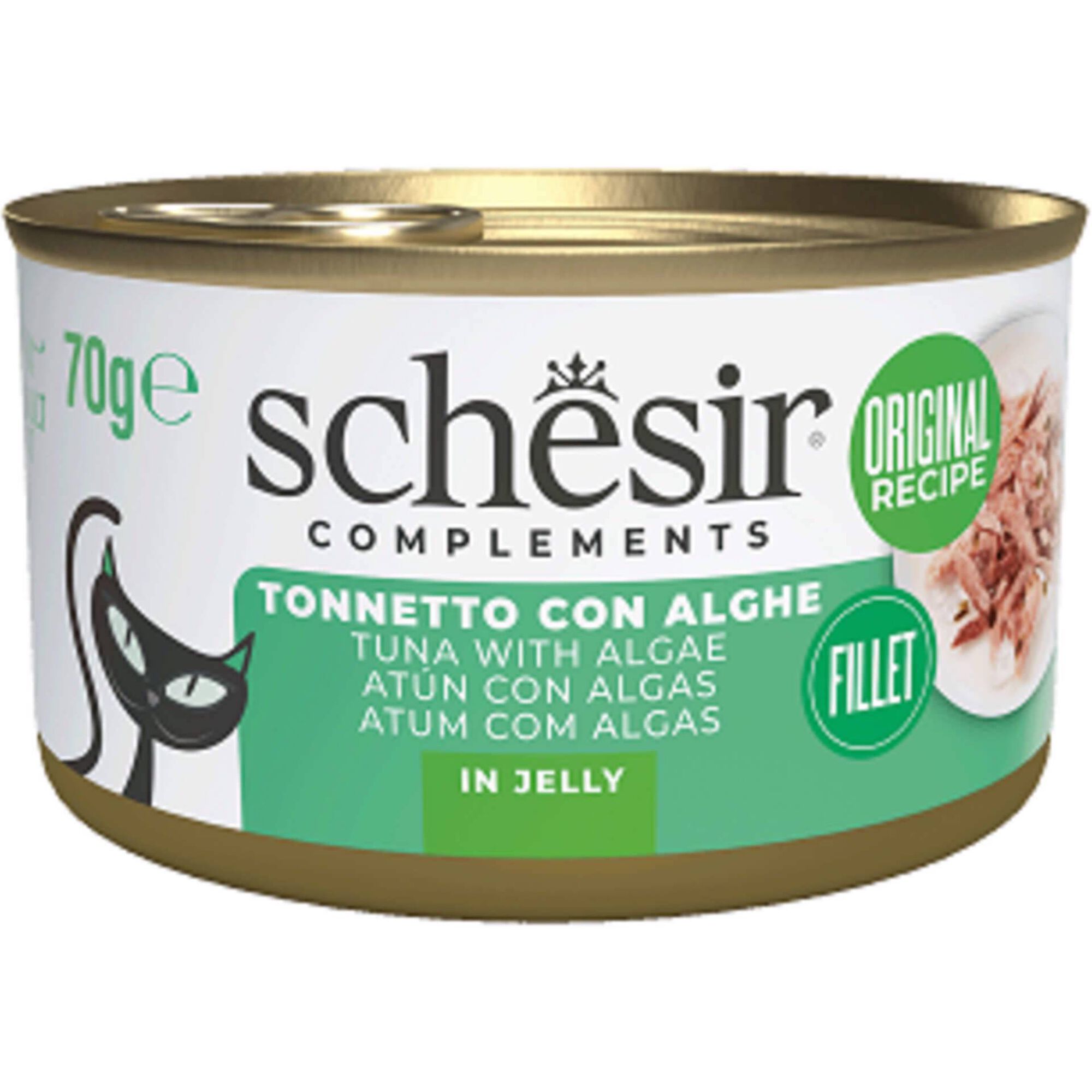 Comida H&uacute;mida para Gato Adulto Atum e Algas Schesir