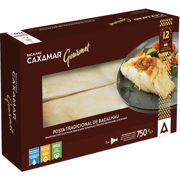 Postas de Bacalhau Gourmet 12 Meses de Cura Congelado Caxamar