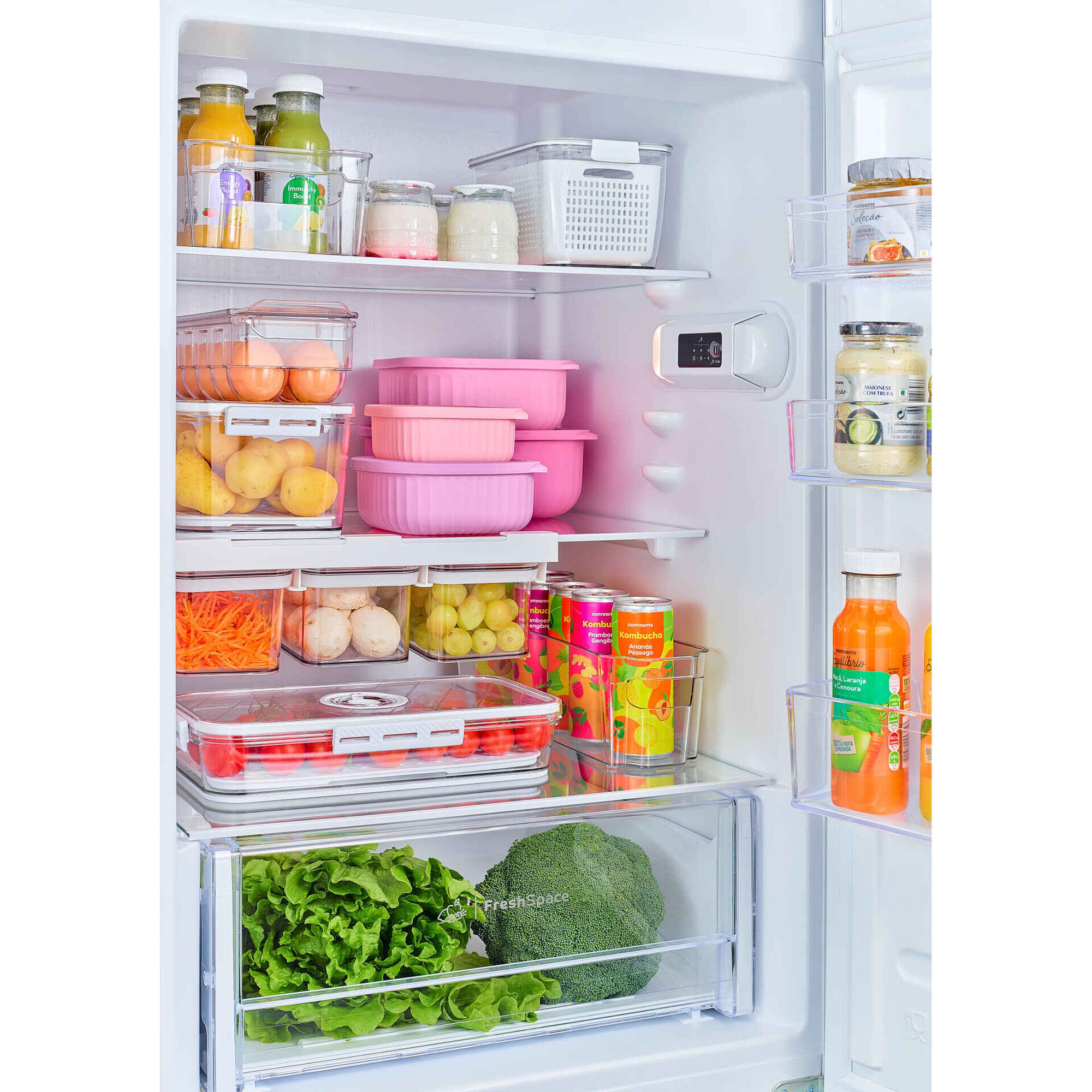 Caixa Organiza&ccedil;&atilde;o 1,5L com Lock para Frigor&iacute;fico Kasa