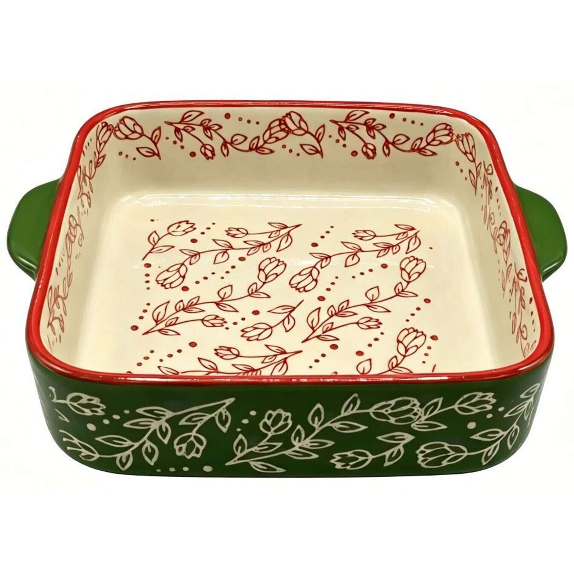 Assadeira Quadrada 18x16cm Verde Kasa