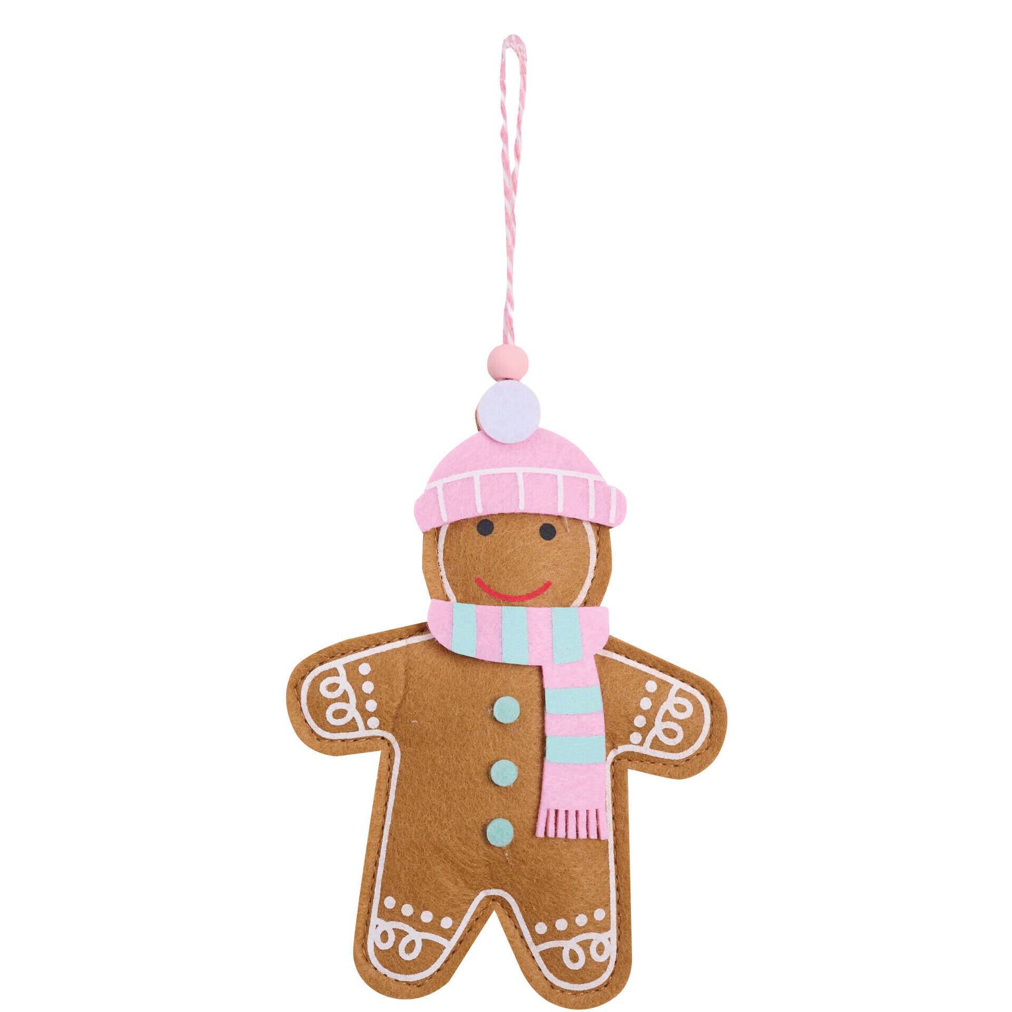 Ornamento Gingerbread Tecido Cachecol