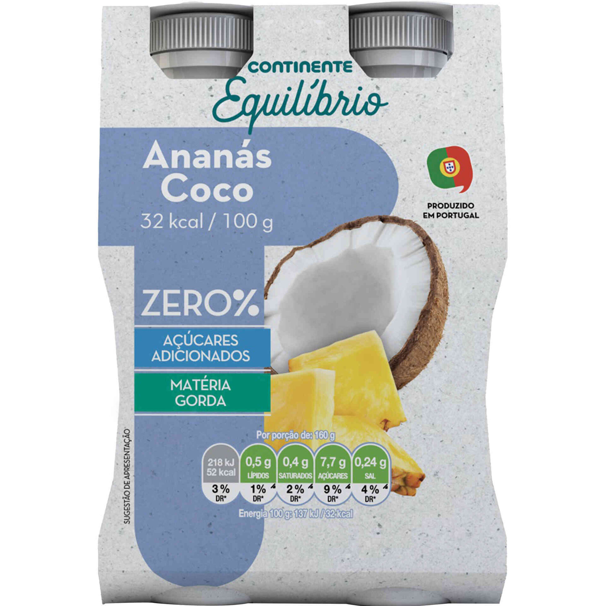 Iogurte Líquido Ananás e Coco 00% Iogurte Líquido Ananás e Coco 00%