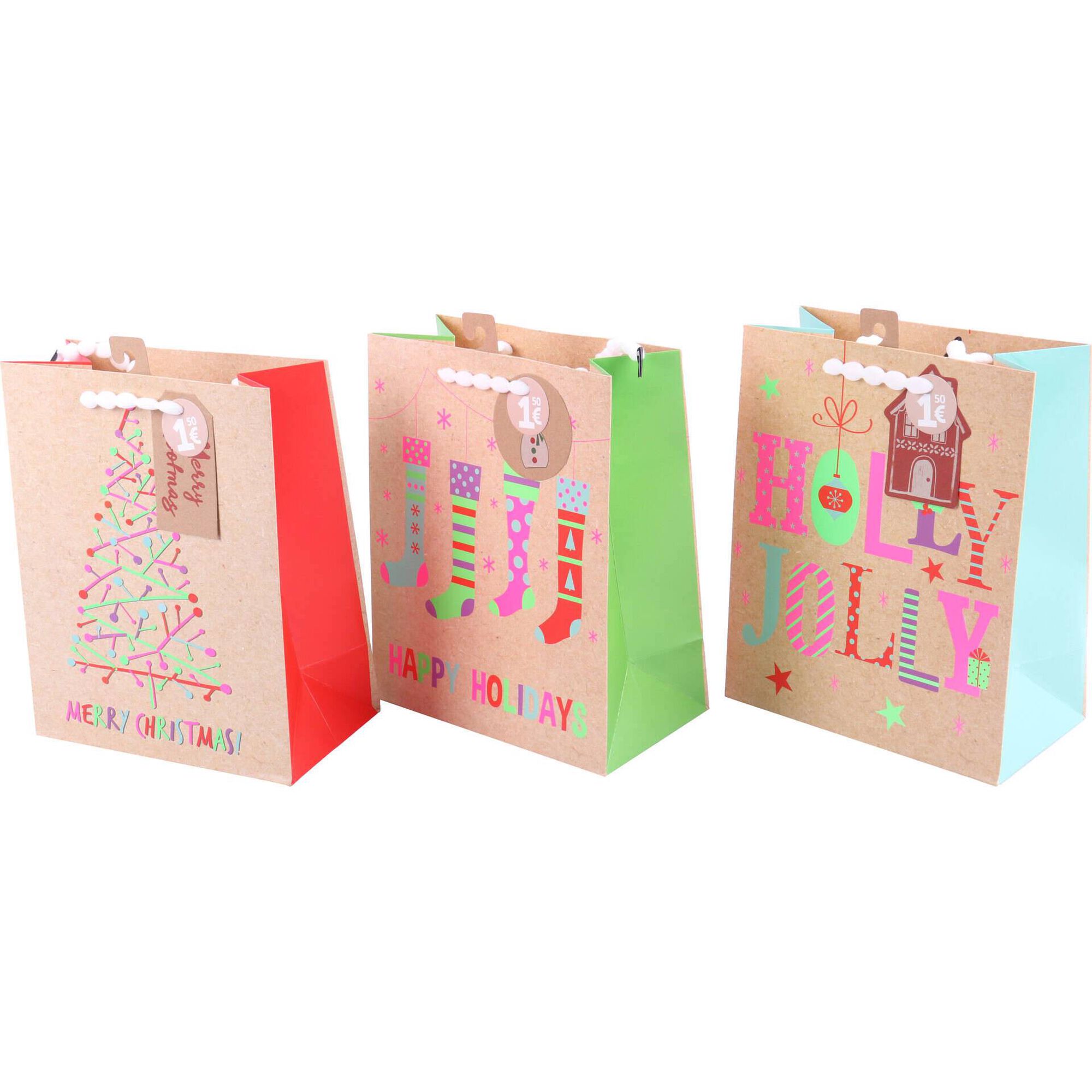 Saco para Presentes Neon Christmas XS (vários modelos)