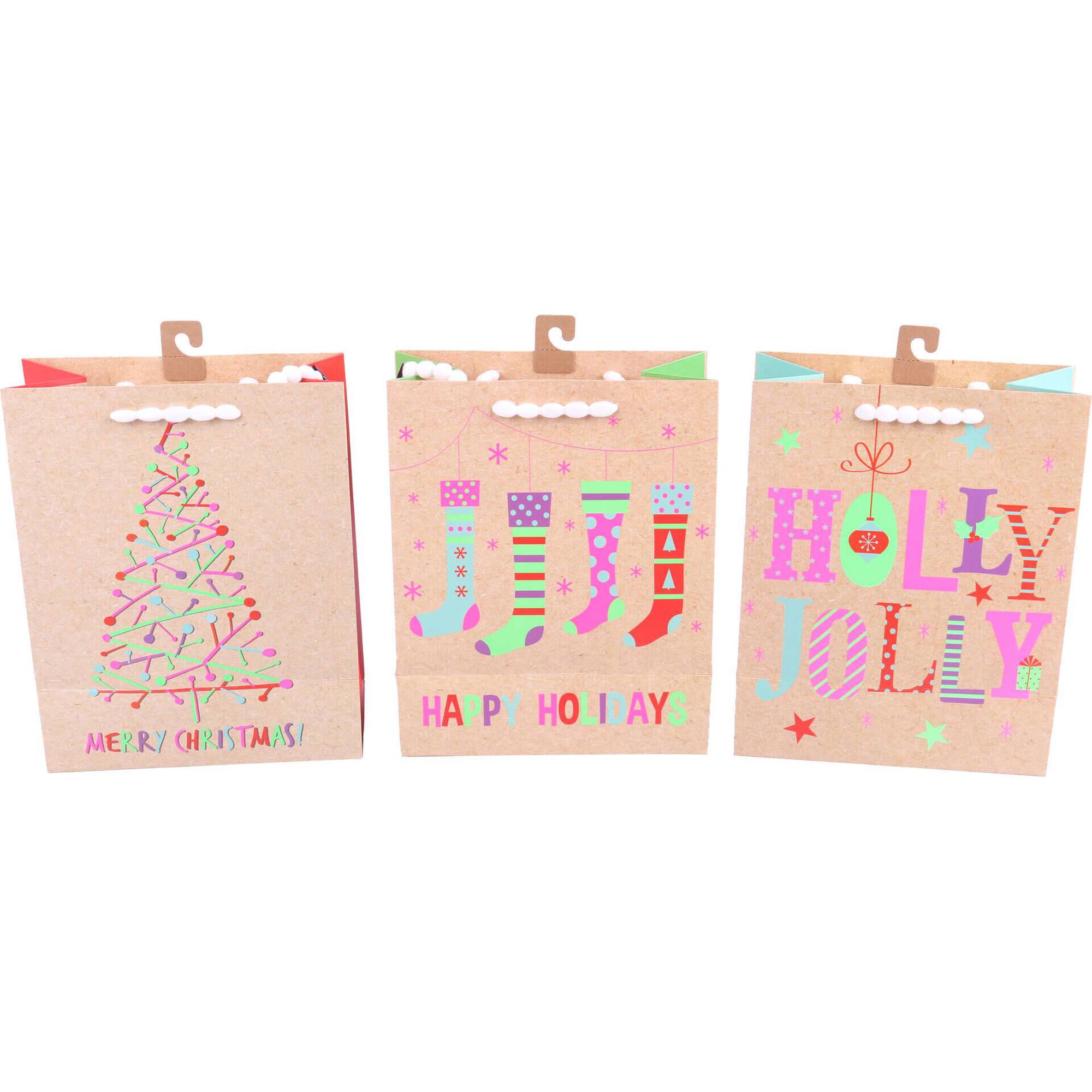 Saco para Presentes Neon Christmas M (vários modelos)