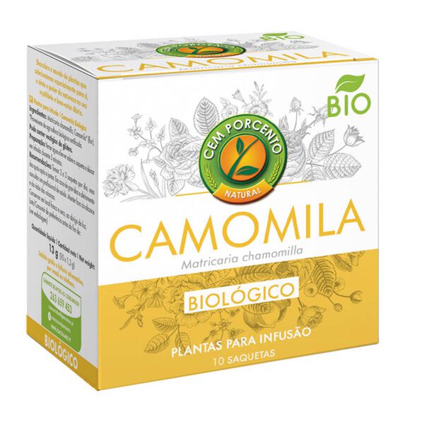 Infusão Camomila Saquetas Cem Porcento