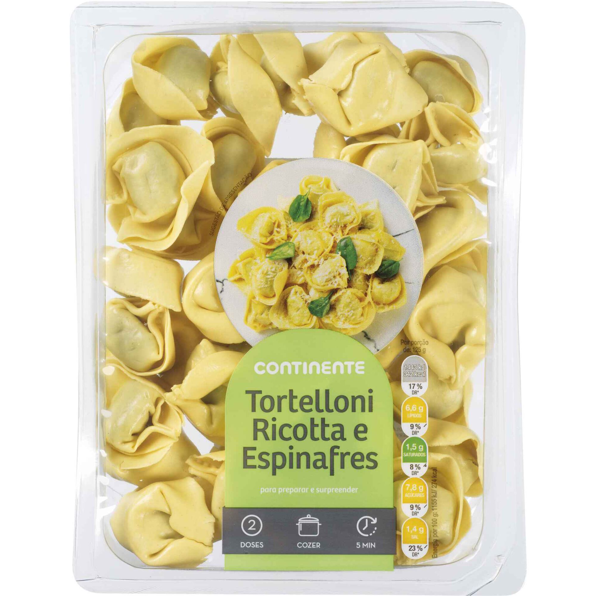 Tortelloni Frescos com Ricotta e Espinafres Tortelloni Frescos com Ricotta e Espinafres
