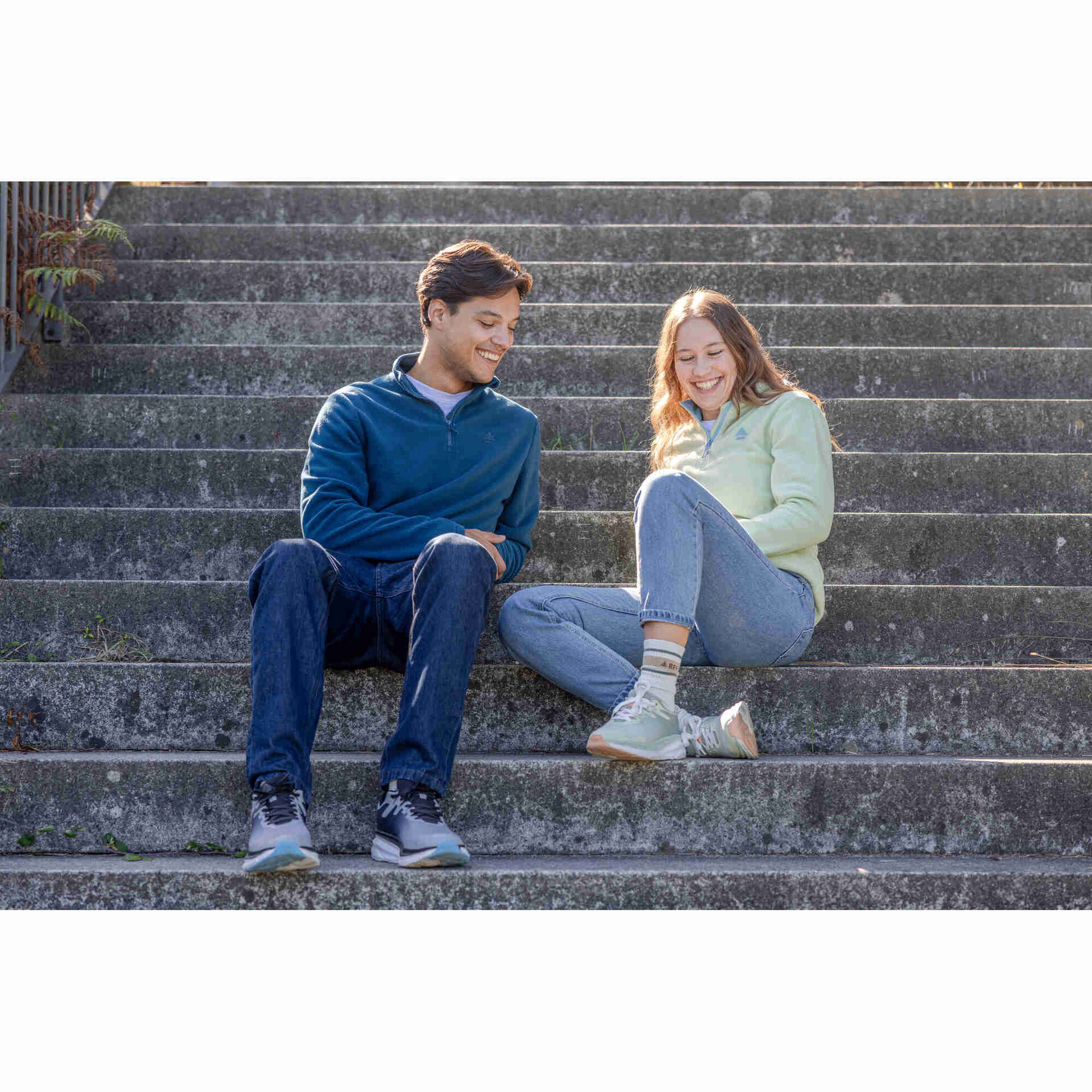 Camisola Polar Mulher Verde e Azul L Berg