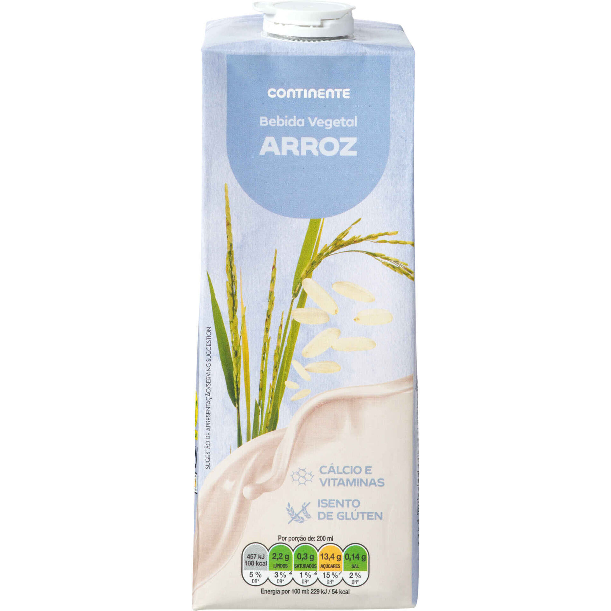 Bebida Vegetal de Arroz sem Adi&ccedil;&atilde;o de A&ccedil;&uacute;car Continente
