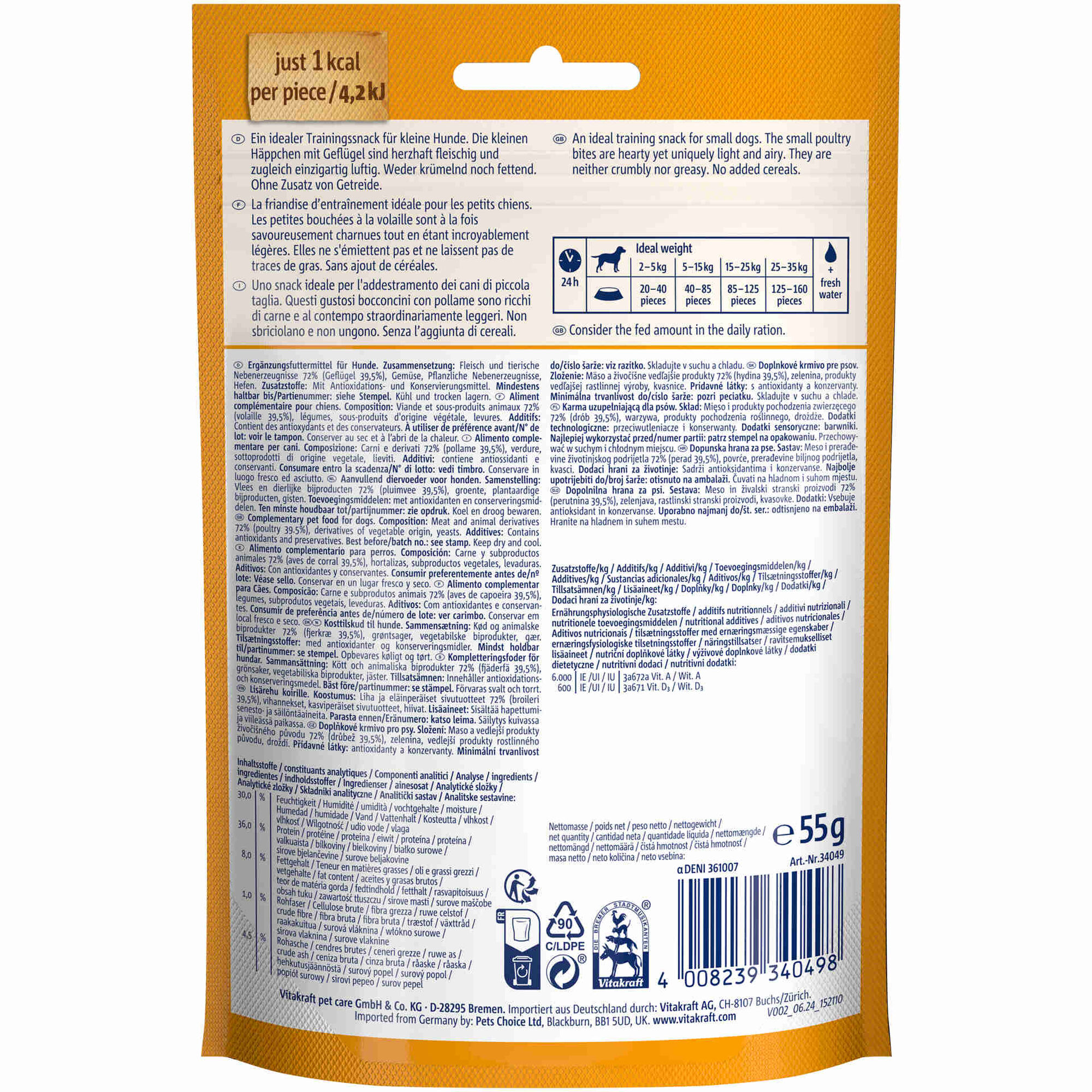 Snack para Cão Boony Bits S Frango