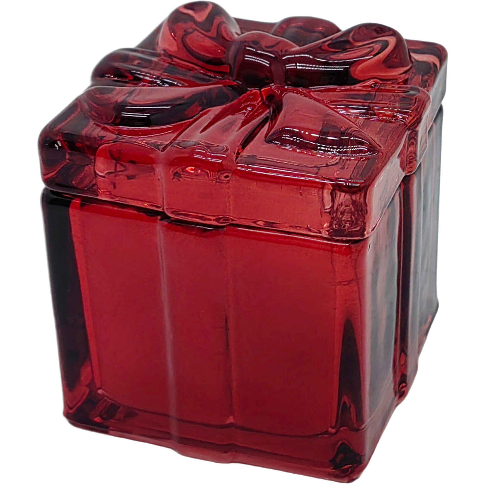 Vela em Copo Vermelho 70g com Tampa Laço