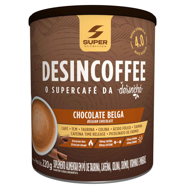 Suplemento Alimentar em Pó Café com sabor Chocolate Belga Desincoffee