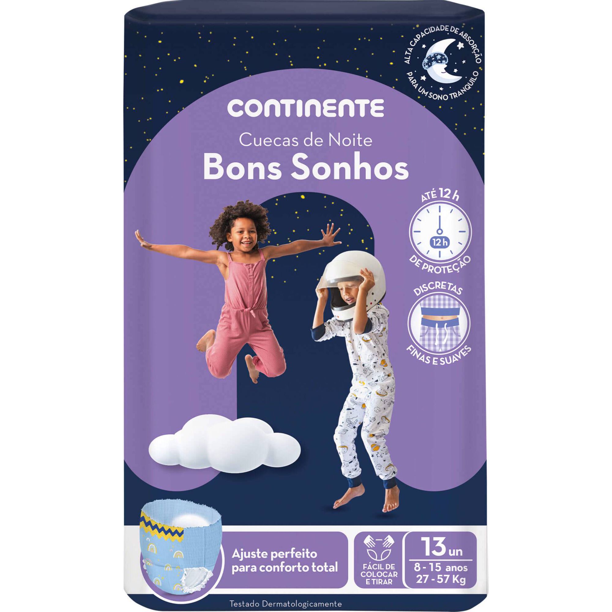 Cuecas Bons Sonhos 27-57 Kg 8-15 Anos