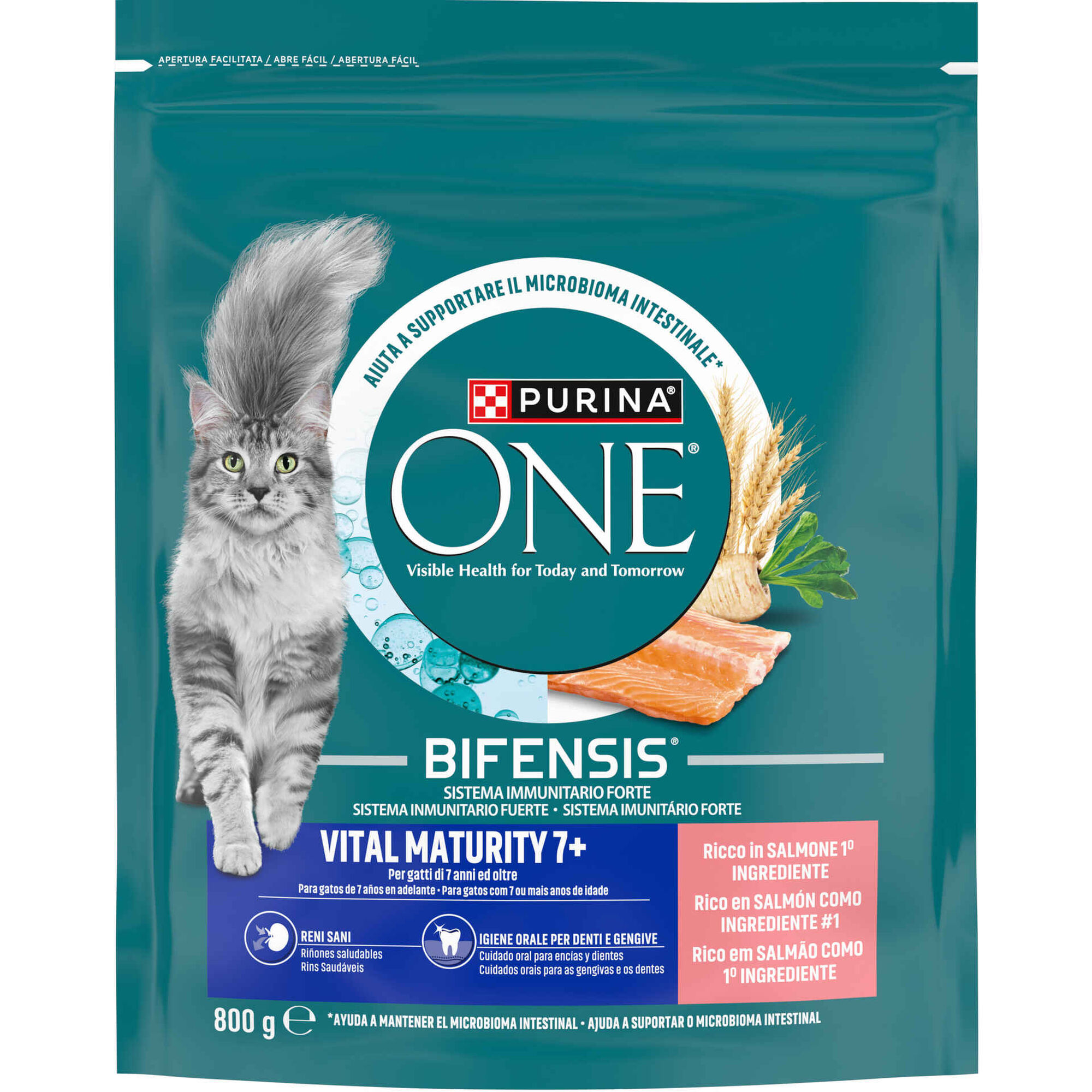 Ra&ccedil;&atilde;o para Gato S&eacute;nior Vital Maturity Salm&atilde;o Purina One