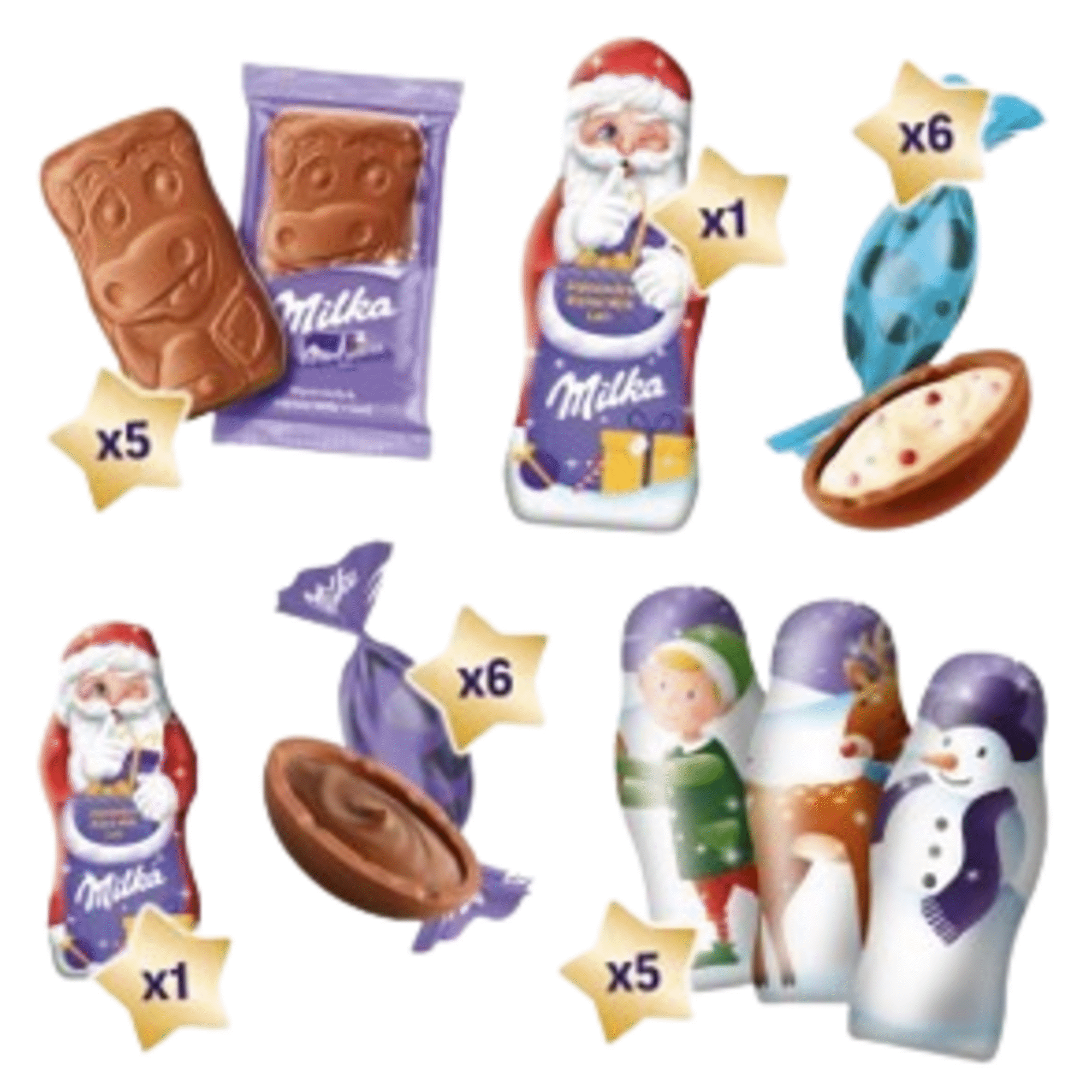 Calend&aacute;rio do Advento de Chocolate Torre M&aacute;gica Milka
