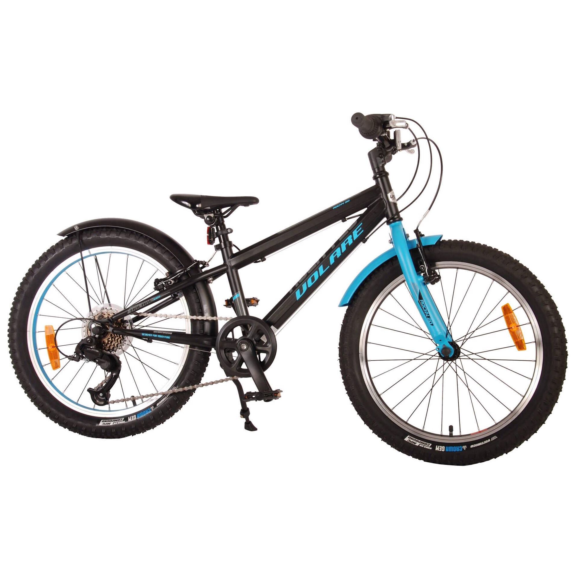 Bicicleta Júnior Roda 20'' 6-8 Anos Rocky 6V Preta e Azul Bicicleta Júnior Roda 20'' 6-8 Anos Rocky 6V Preta e Azul