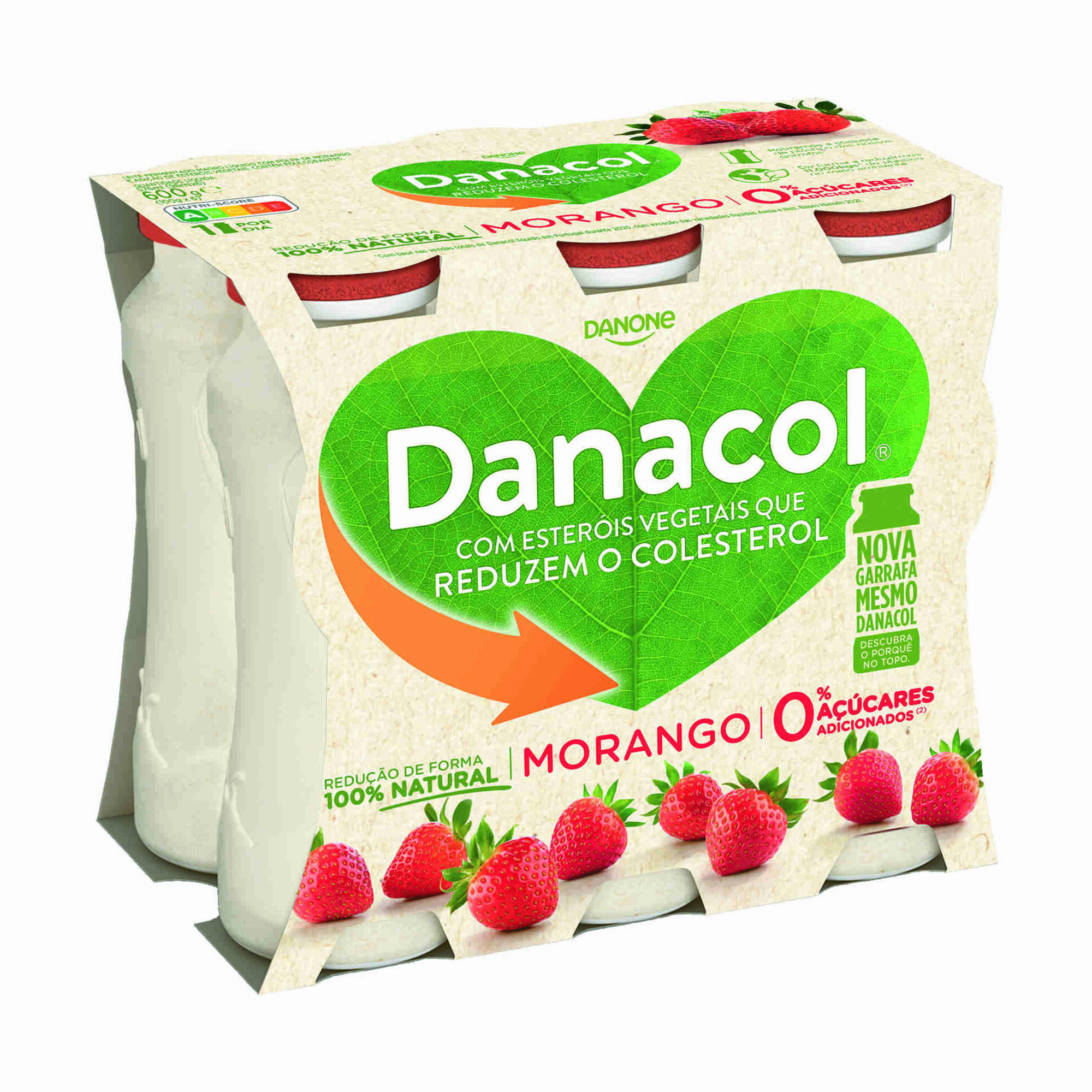 Iogurte Líquido Reduz Colesterol Morango