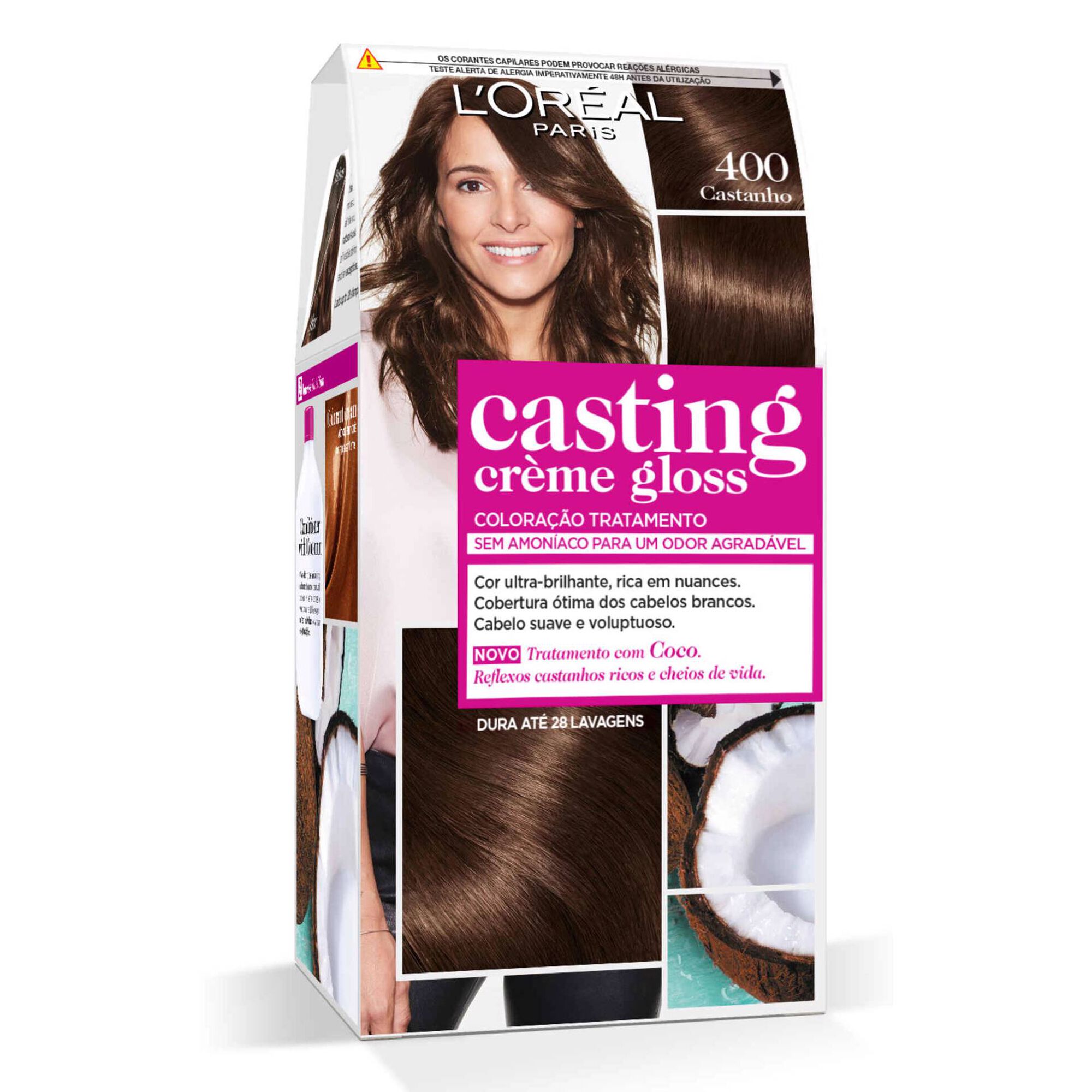 Coloração Tom sobre Tom Casting Creme Gloss Castanho 400