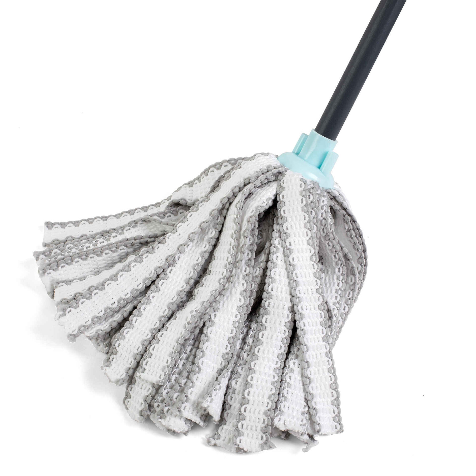 Recarga Esfregona Tiras Microfibra Cruzadas Brancas e Cinzas Recarga Esfregona Tiras Microfibra Cruzadas Brancas e Cinzas