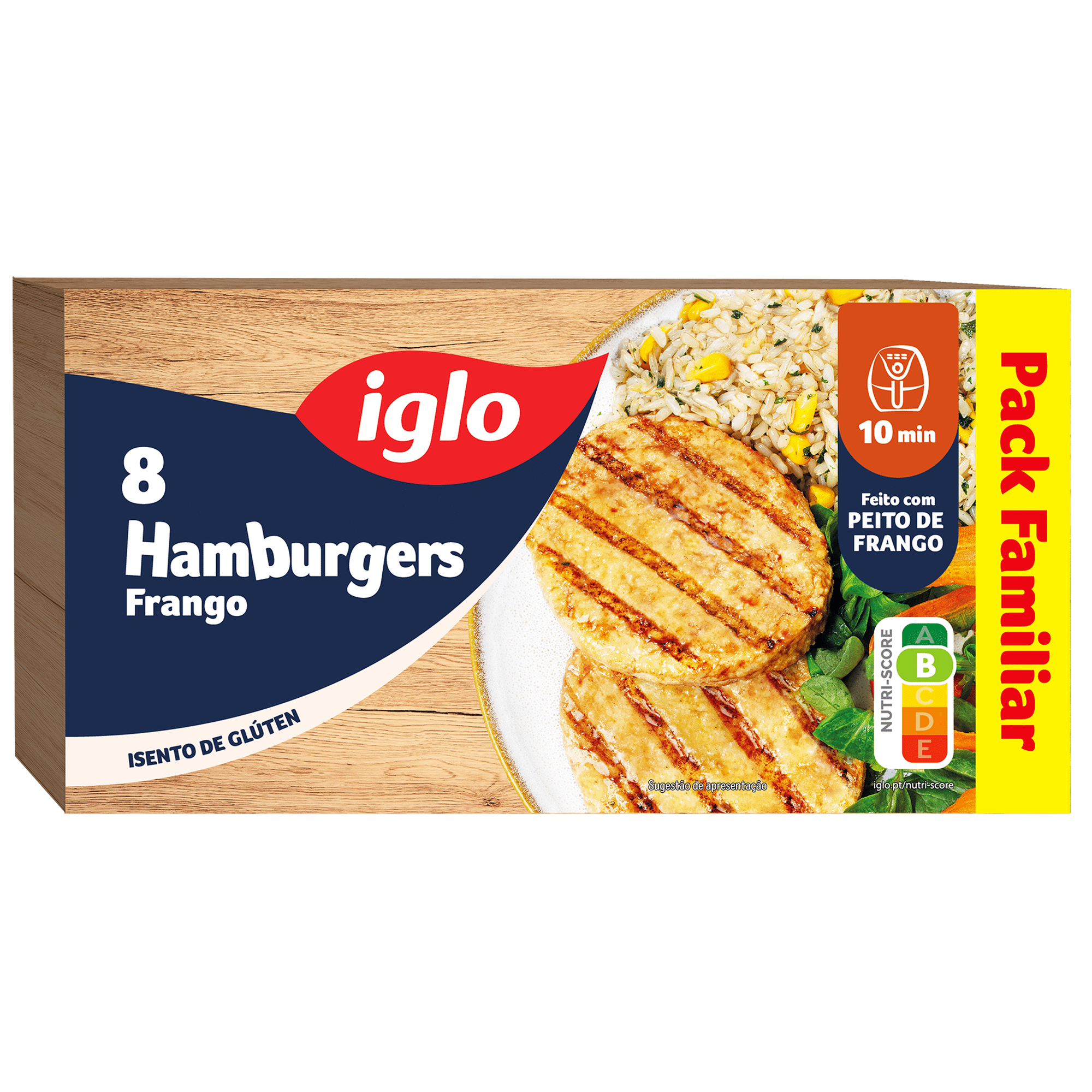 Hamb&uacute;rguer de Frango sem Gl&uacute;ten Capit&atilde;o Iglo