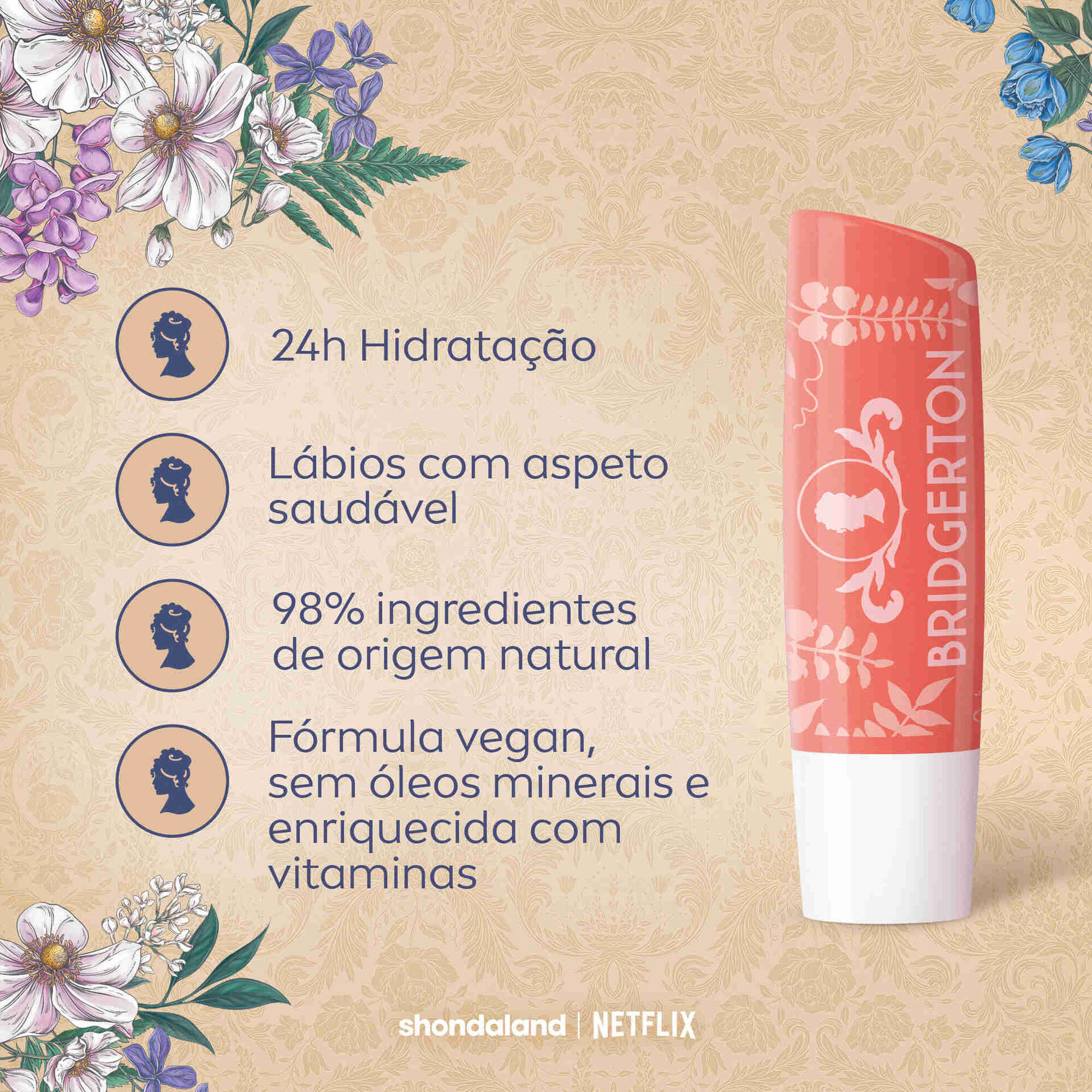 Batom Bridgerton Peach Tea Labello