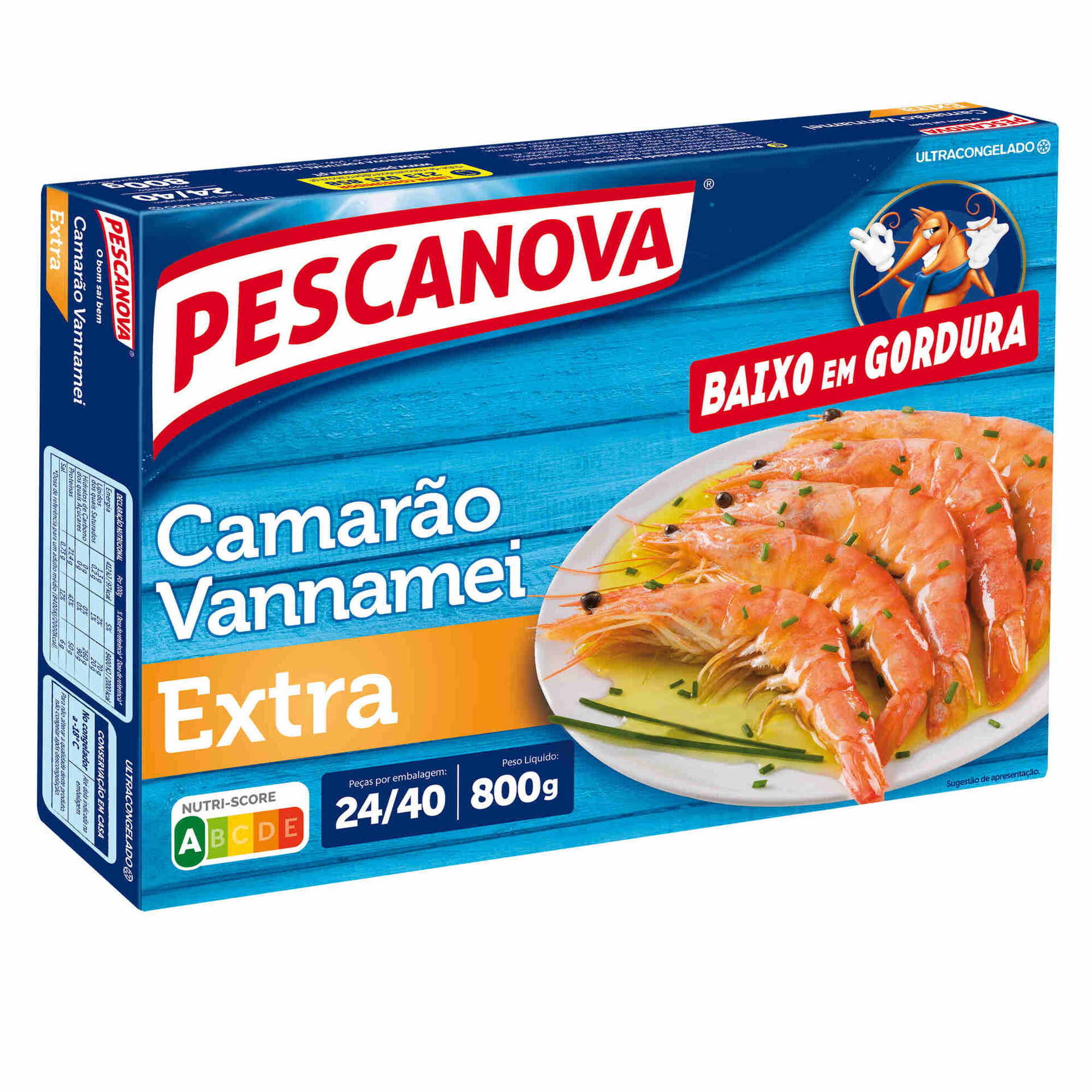 Camarão Vannamei 24/40 Ultracongelado